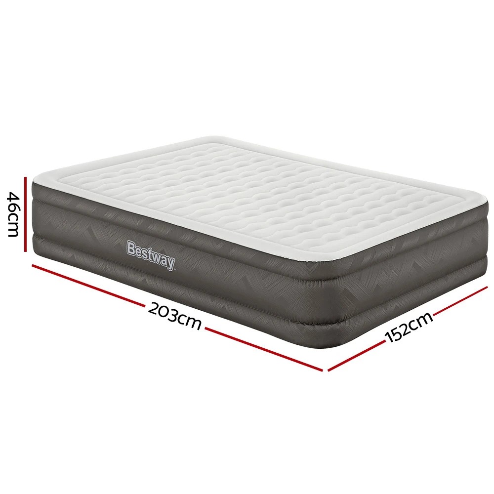 2 Bestway Air Mattress Queen Inflatable Bed 46cm Airbed - Queen Bed - Multi, 2 of 6