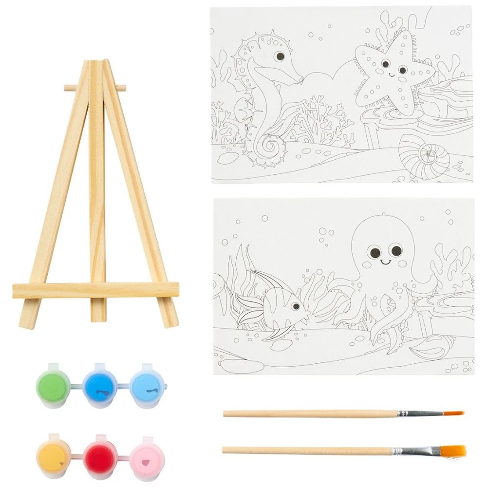 2 Kadink Canvas Painting Kit 15x10cm Sea Life, 2 of 4