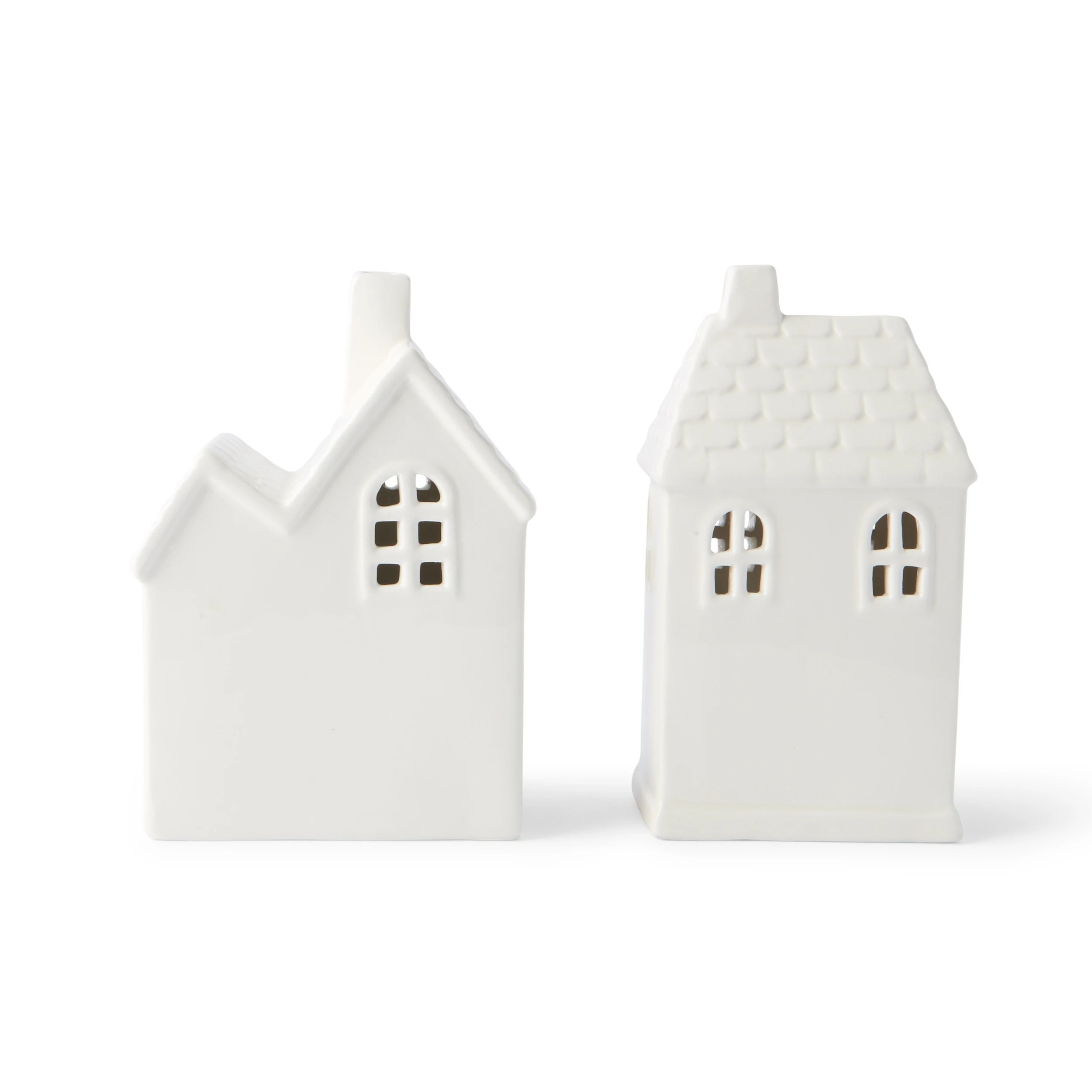 6 Light Up Ceramic House - Assorted, 6 of 10