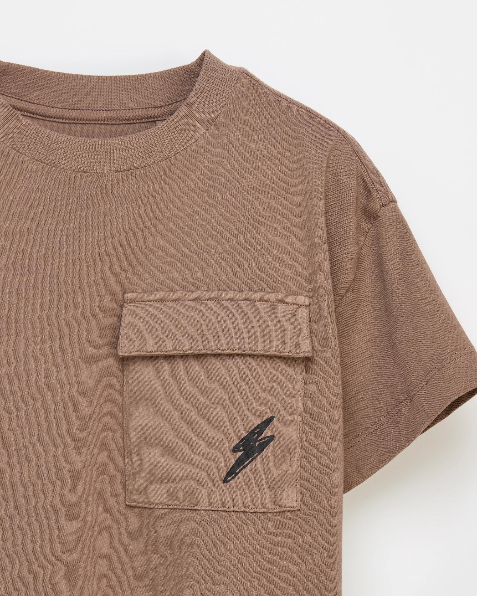 6 Target Australian Cotton Oversized Washed Pocket T-shirt BROWN, 6 of 6