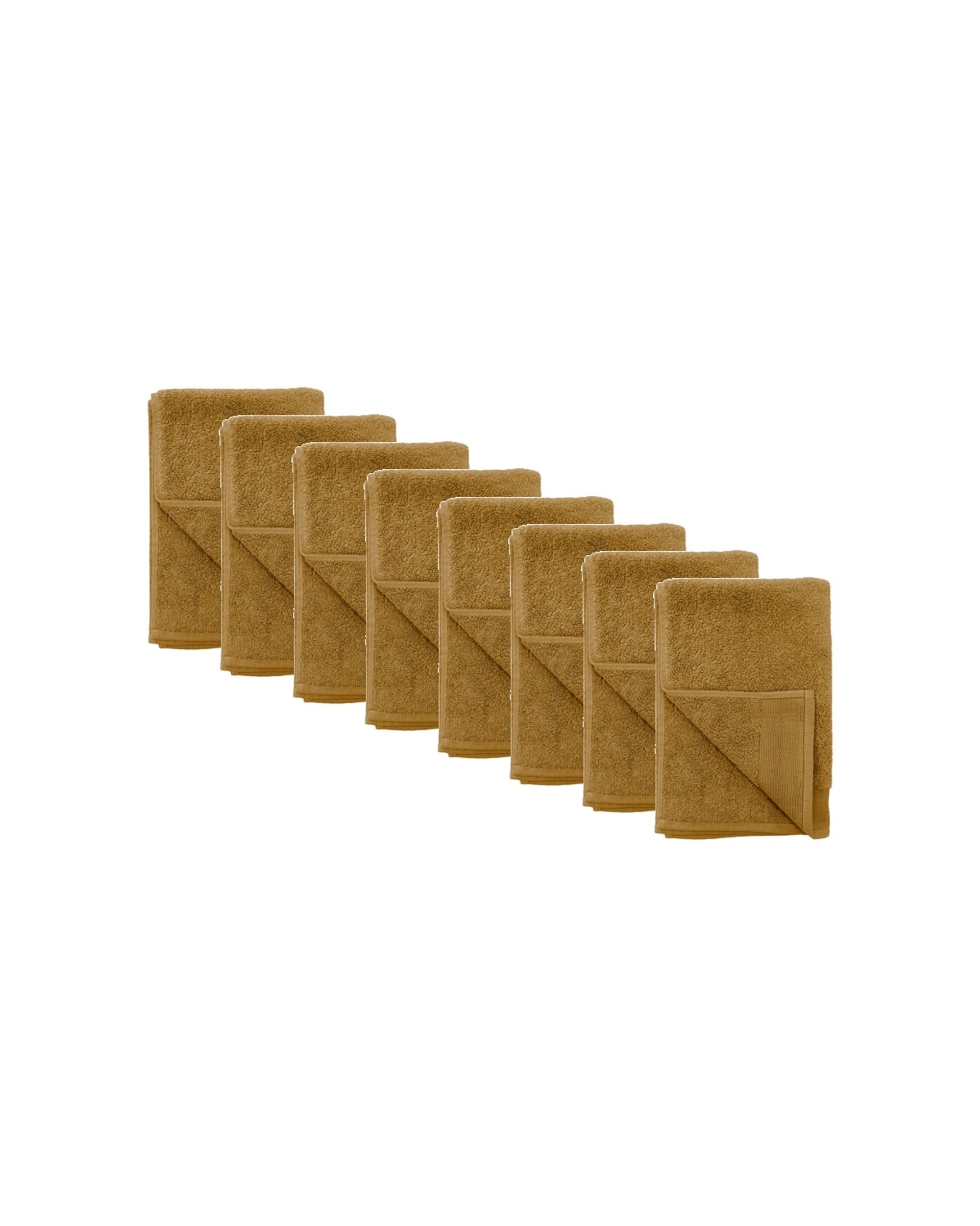 1 Bambury Elvire 600gsm Soft Absorbent Cotton Hand Towel 8PK 40x60cm - Brown, 1 of 5