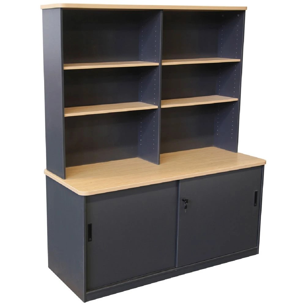 1 Toro 1500mm Sliding Door Credenza with Hutch Desks, Tables and Workstations, 1 of 5