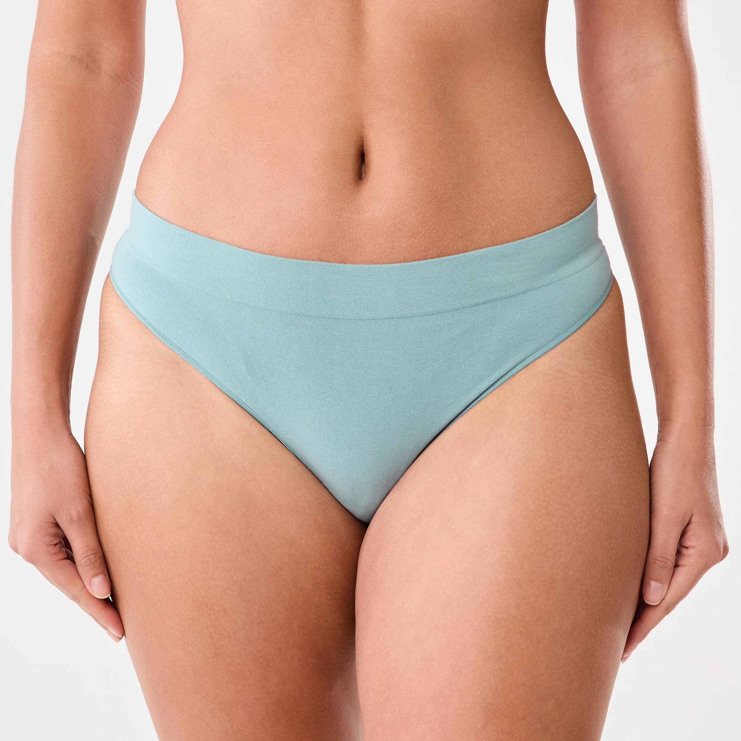 5 3 Pack Seamfree Cotton G-String Briefs WASHED SLATE, SEAGRASS BLUE, BRIGHT TURQUOISE, 5 of 8