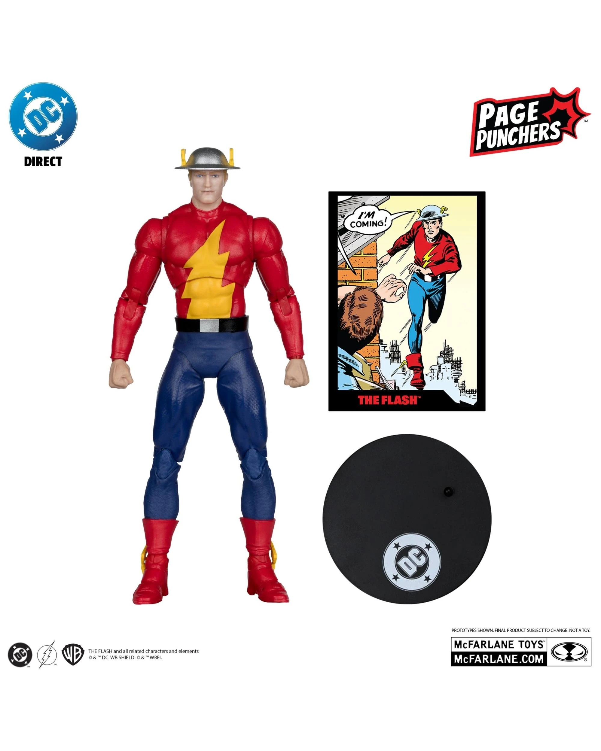3 DC Direct Page Punchers The Flash #123 Jay Garrick Platinum Edition 7 inch Figure With Comic, 3 of 9