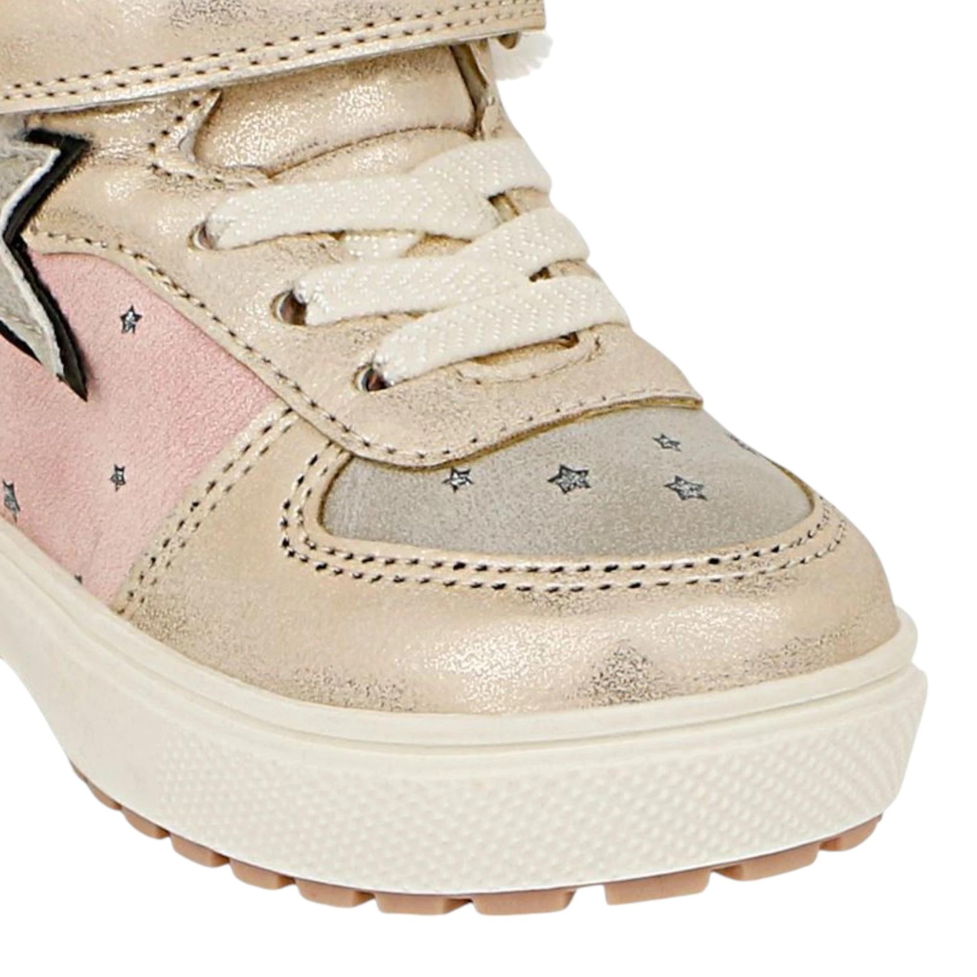 3 Grosby Geinie Star Rose Gold Infant Girls Kids Velcro Boot Lace Up Baby Shoes ROSE GOLD, 3 of 3