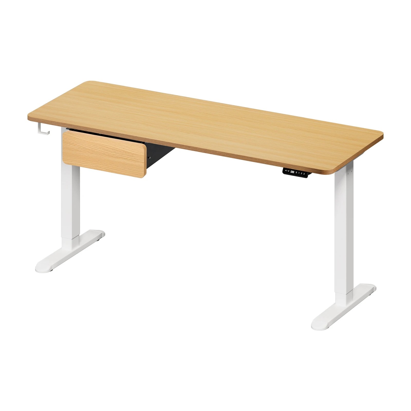 1 Oikiture 160cm Electric Standing Desk W/ Drawer Motorised Adjustable
 - Multi, 1 of 4