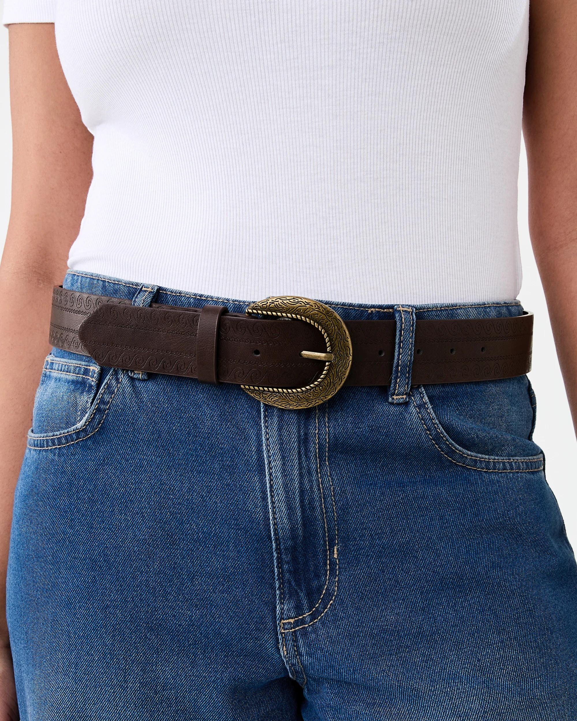 3 Rodeo Debossed Belt Deep Fudge, 3 of 5