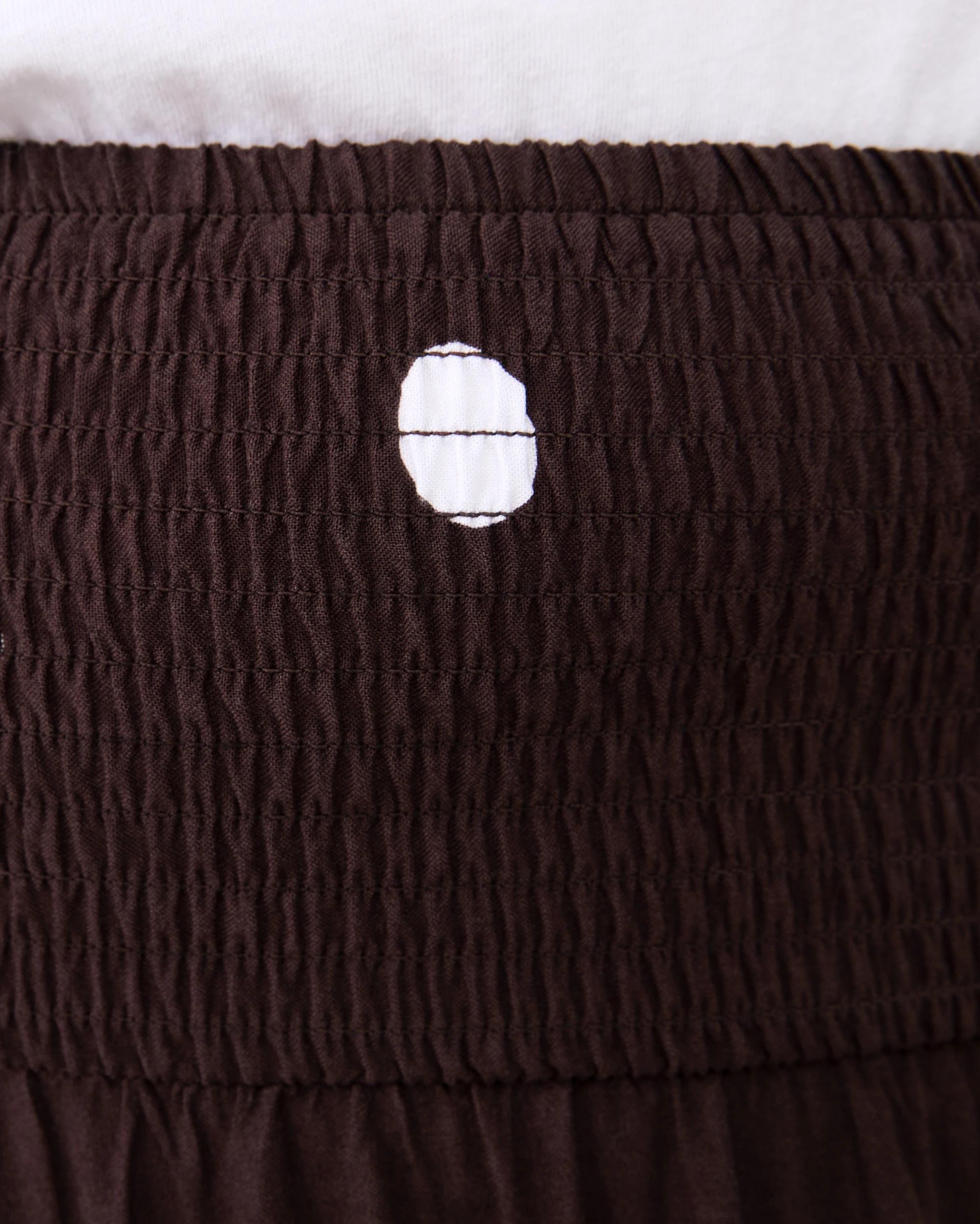 4 Curve Multi Tiered Textured Maxi Skirt Choc White, 4 of 5