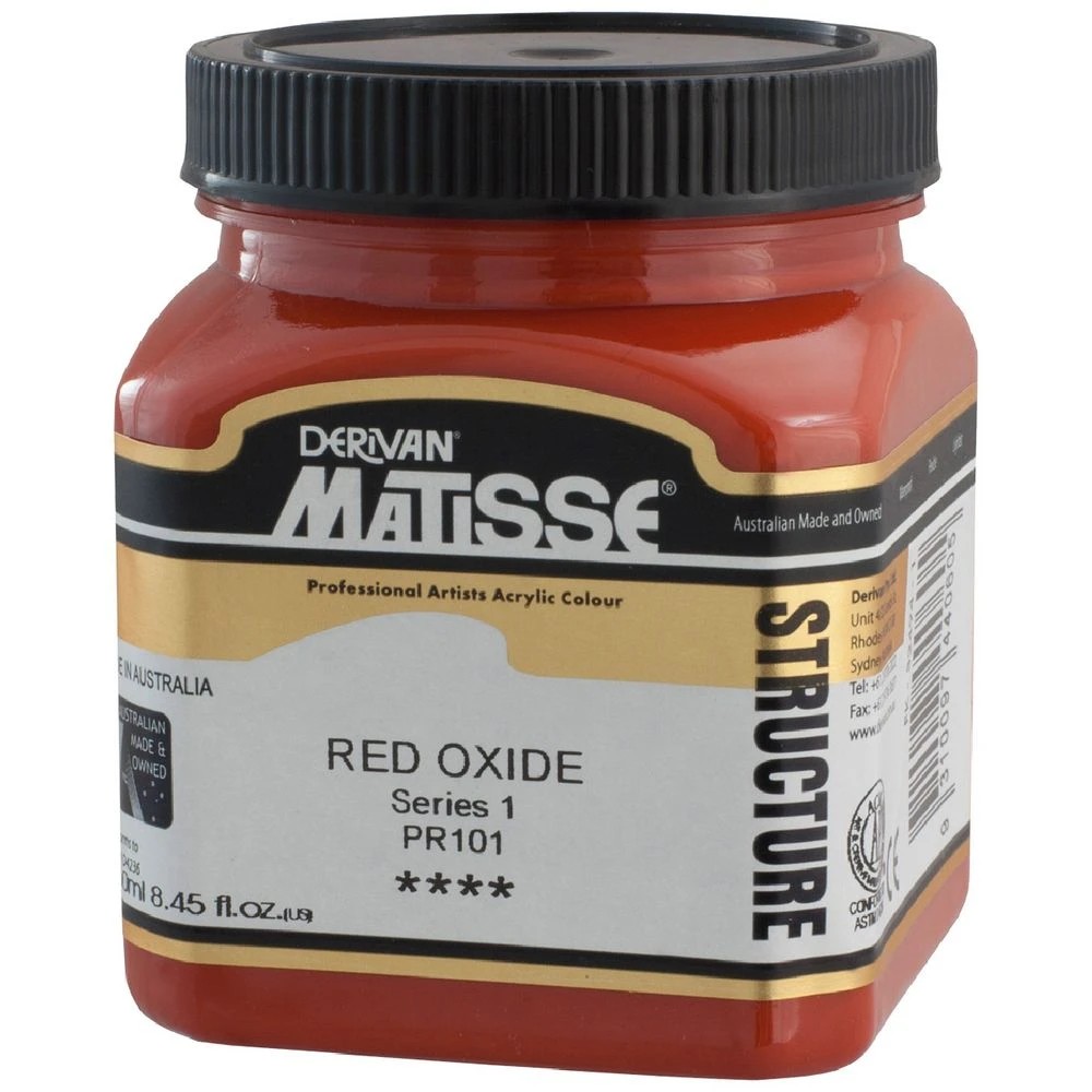 1 Derivan Matisse Structure Paint 250mL Red Oxide S1, 1 of 2
