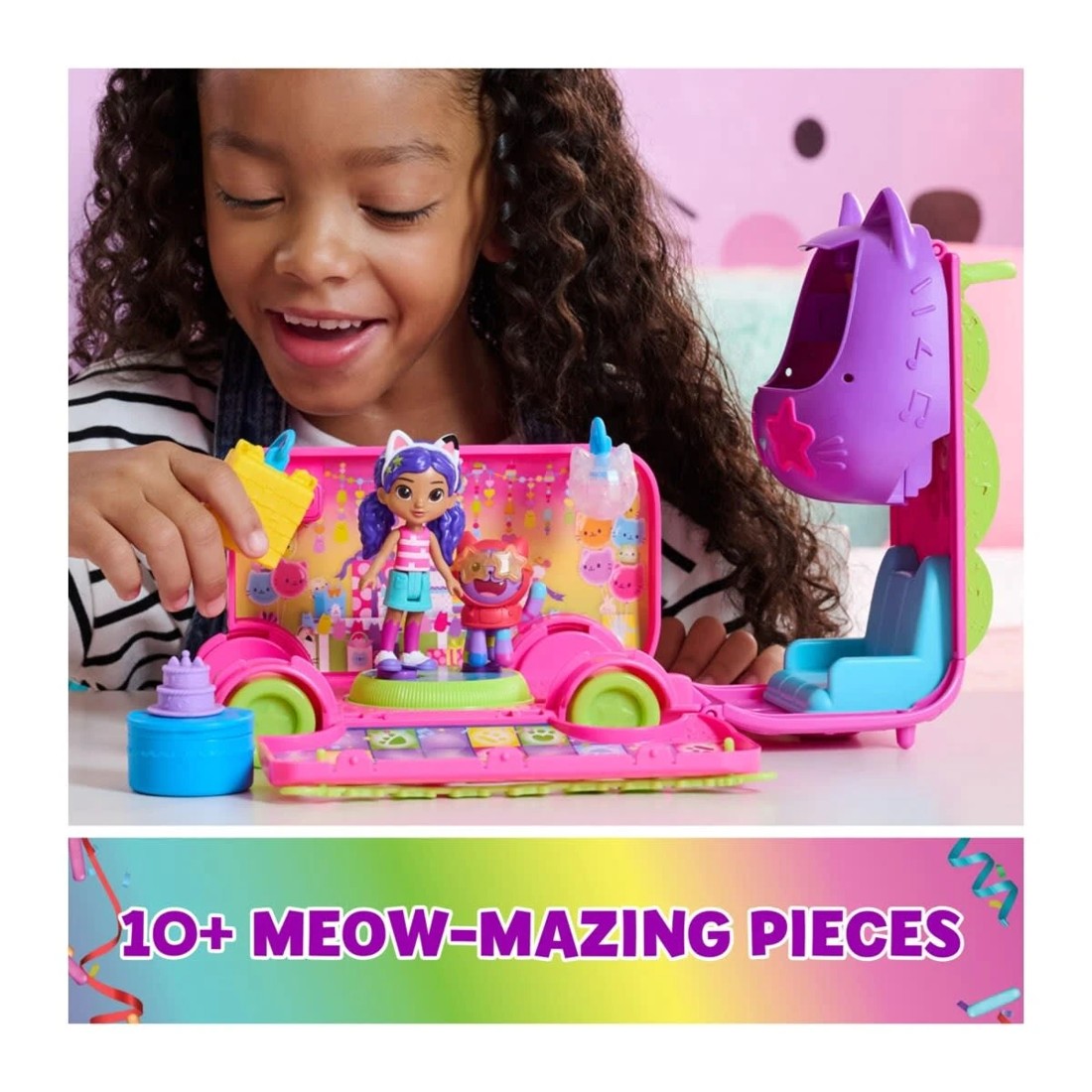 4 DreamWorks Gabby's Dollhouse Purrfect Party Bus Playset, 4 of 7