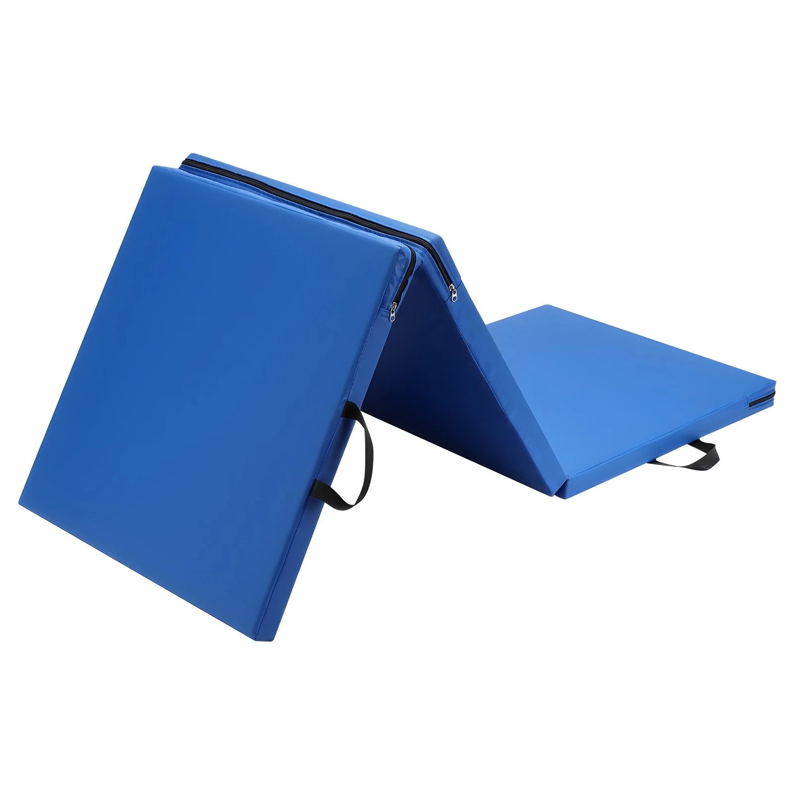 3 Ausway Portable Folding Exercise Mat, Aerobic Training Fitness Workout Pad with Carry Handles, 180x60x5cm, 3 of 6