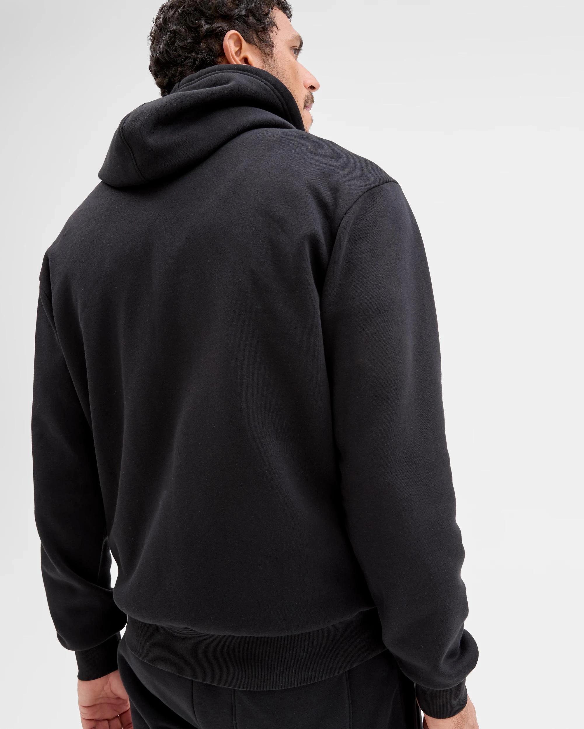 4 Target Man Australian Cotton Blend Zip Thru Hoodie BLACK, 4 of 5