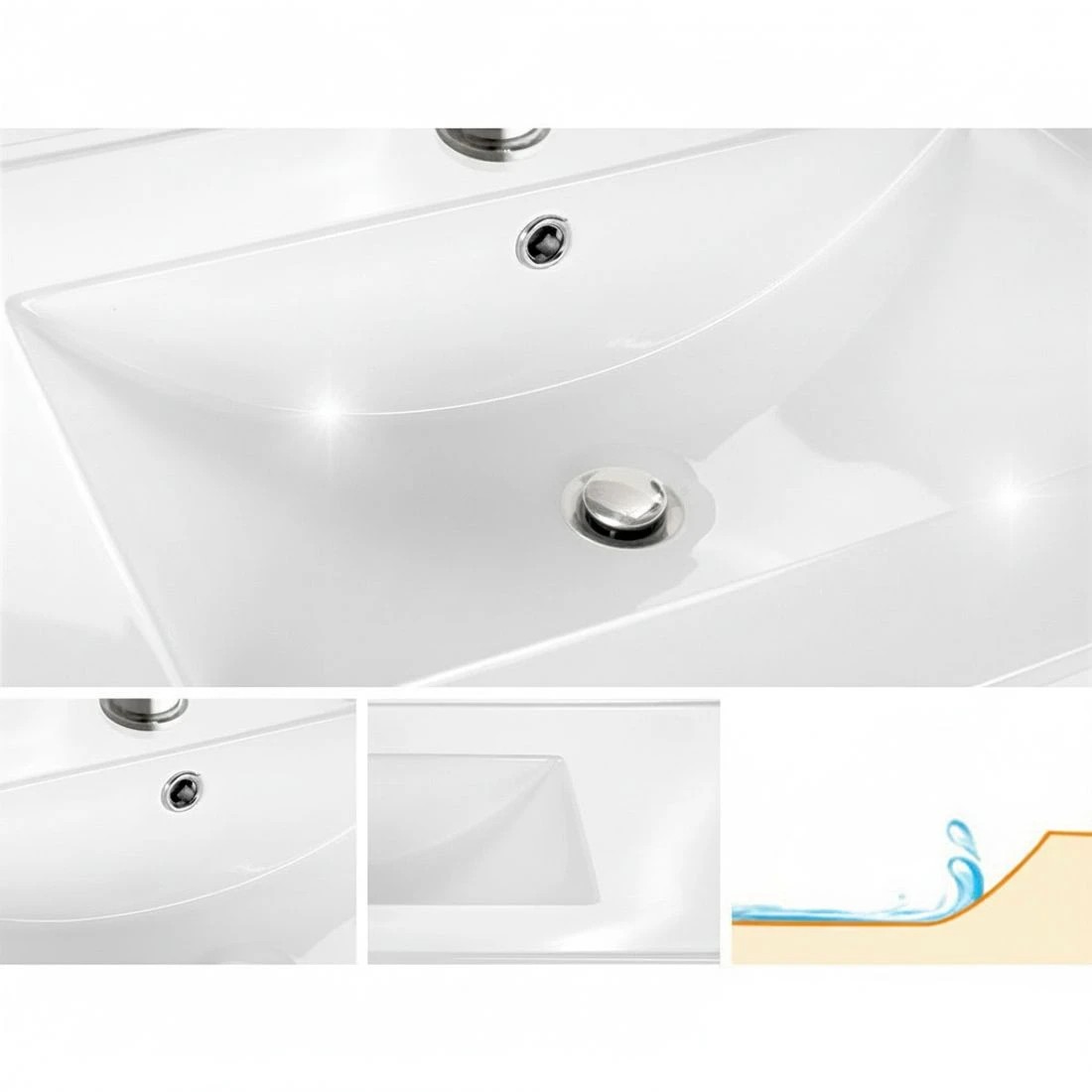 3 Cefito Vanity Unit 765mm Freestanding Basin Cabinet - White, 3 of 6