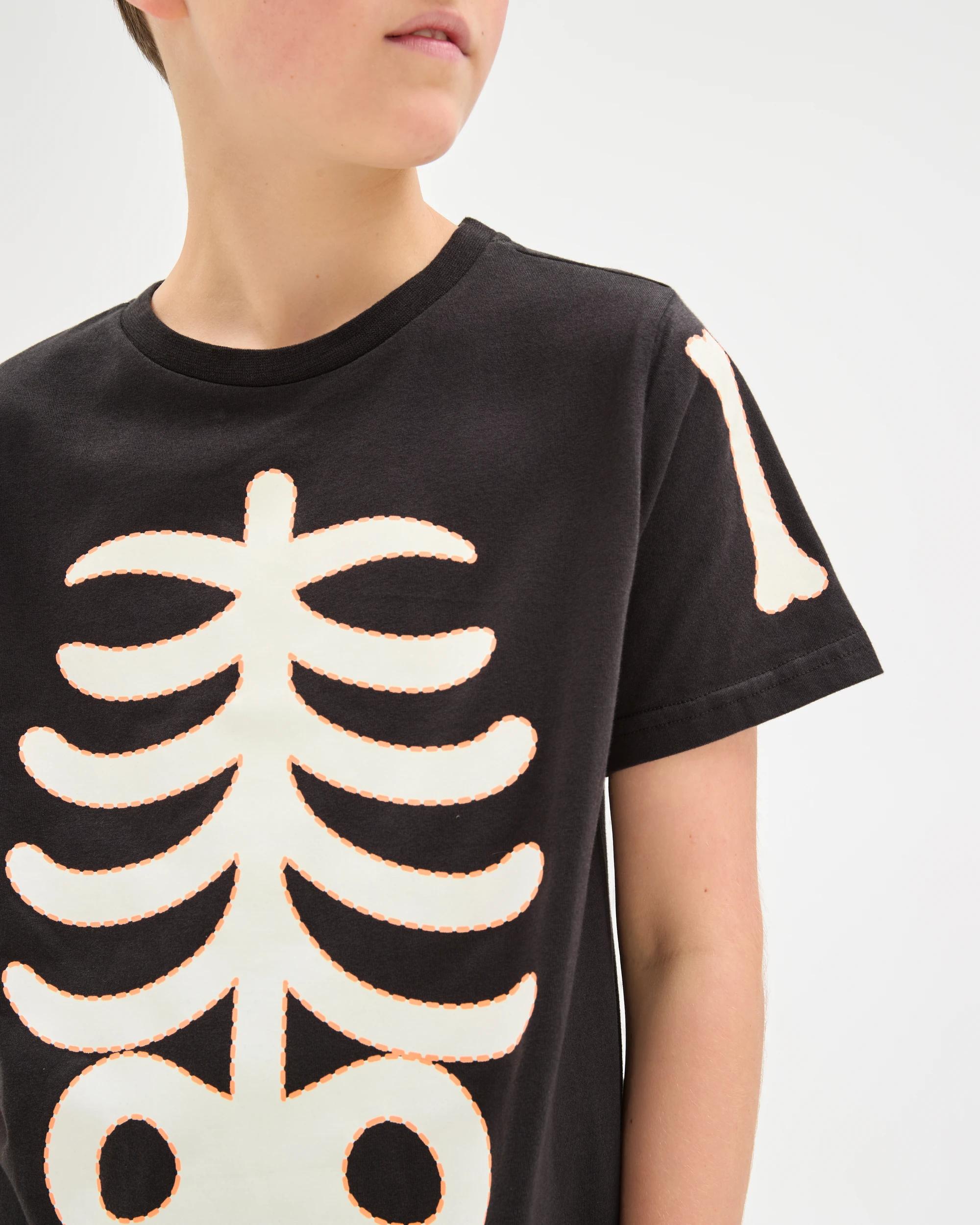 3 Target Kids Sibling Matching Organic Cotton Older Kids Pyjama Set BLACK SKELETON, 3 of 9