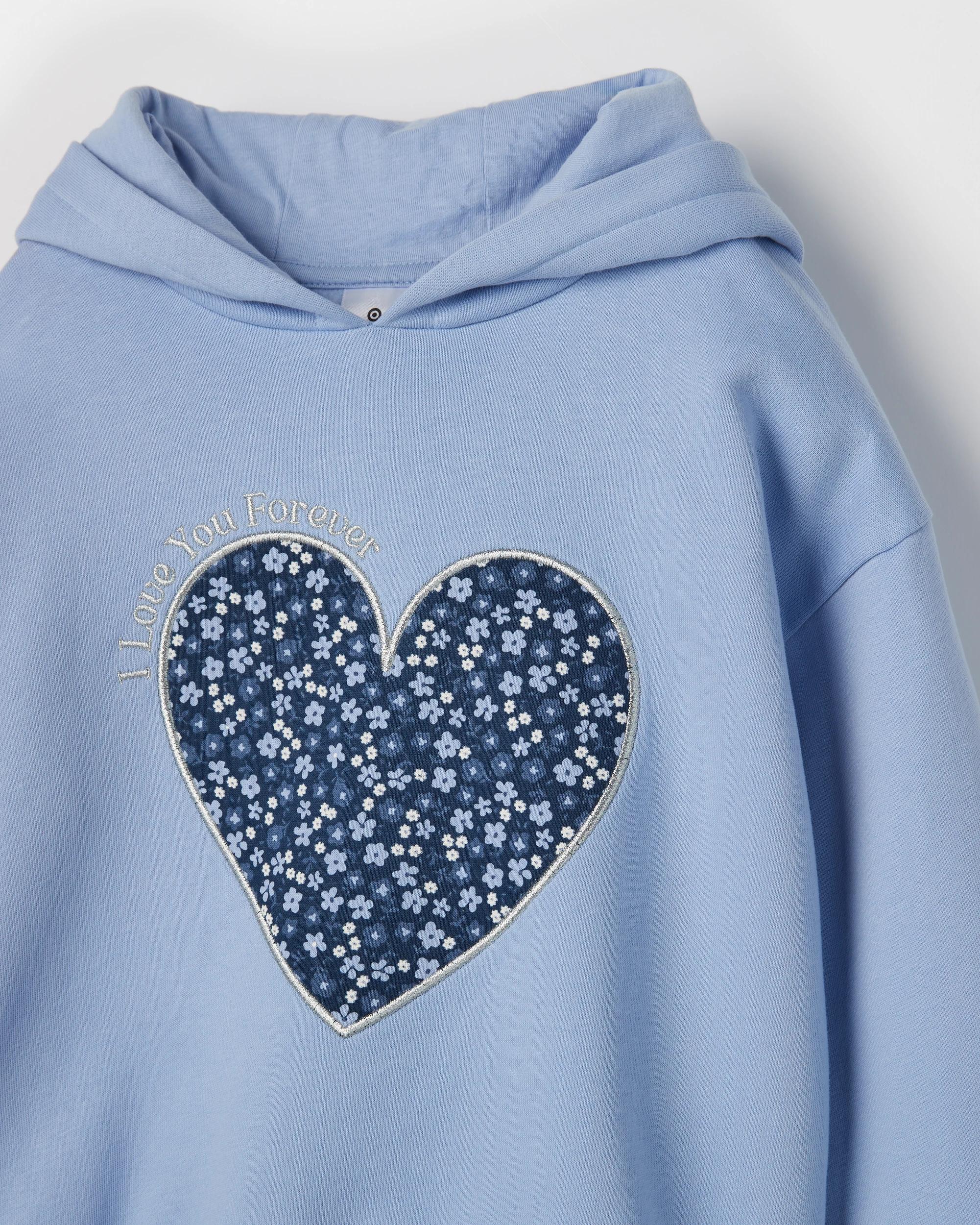 2 Target Kids Australian Cotton Blend Fashion Hoodie HEART/DITSY, 2 of 2