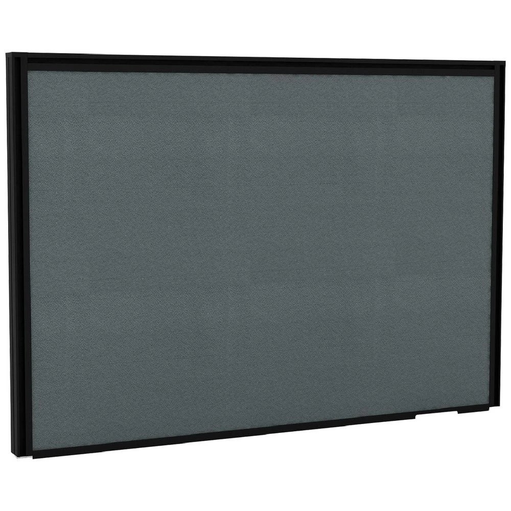 1 Stilford Screen 750 W x 525 H mm Black Frame Grey Fabric Office Furnishing Accessories, Workspace Screens & Partitions, 1 of 5