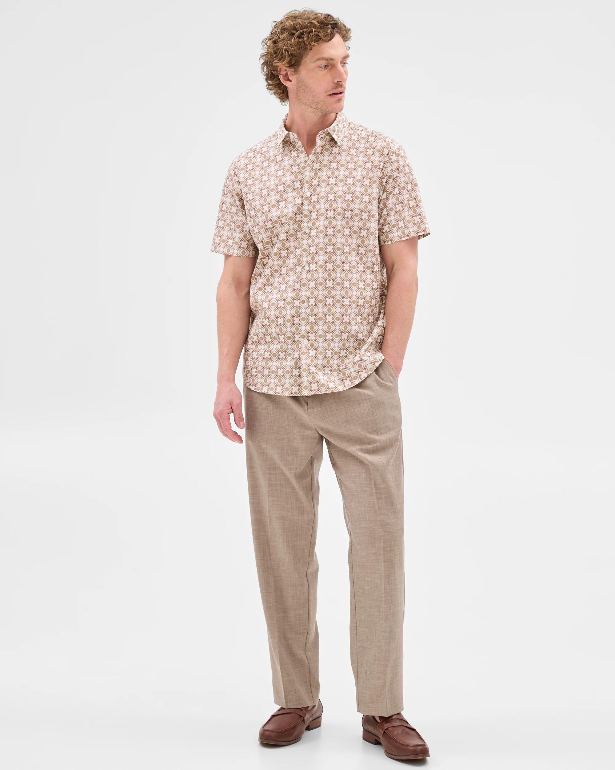 8 Australian Cotton Short Sleeve Shirt - Preview GEO NEUTRAL, 8 of 10