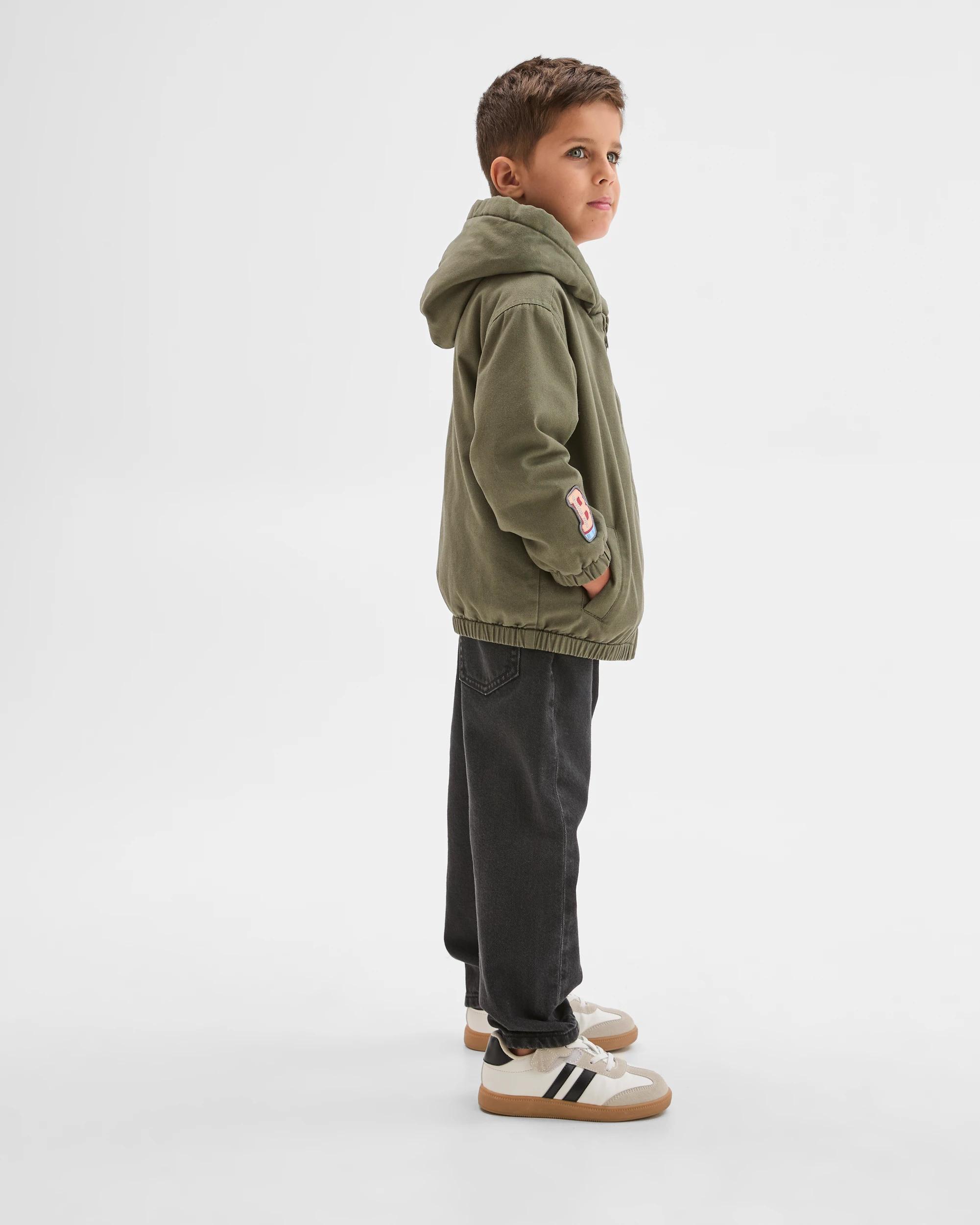 4 Target Kids Hooded Bomber Jacket KHAKI, 4 of 7