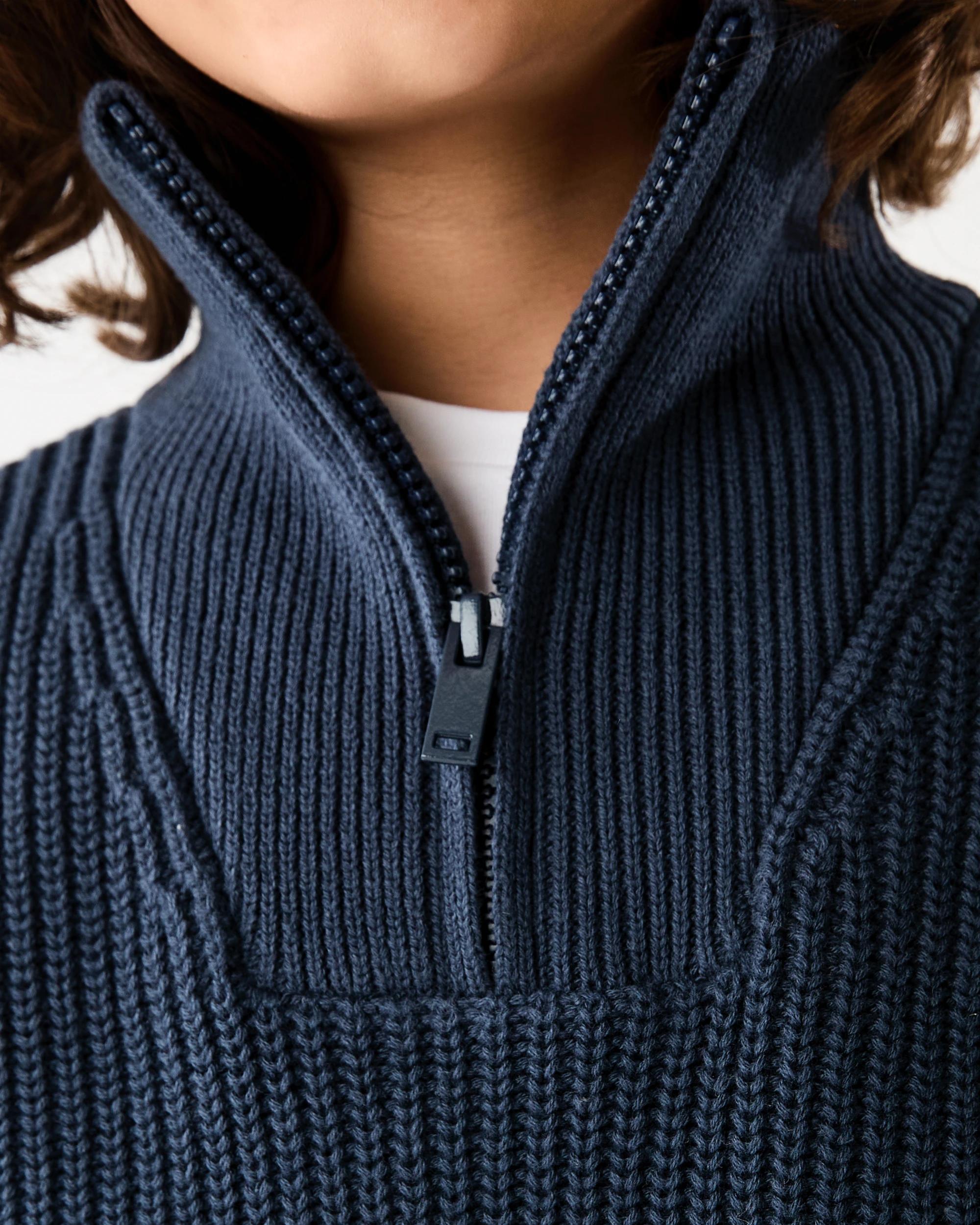 4 Funnel Neck Knit Jumper Dress Navy, 4 of 6