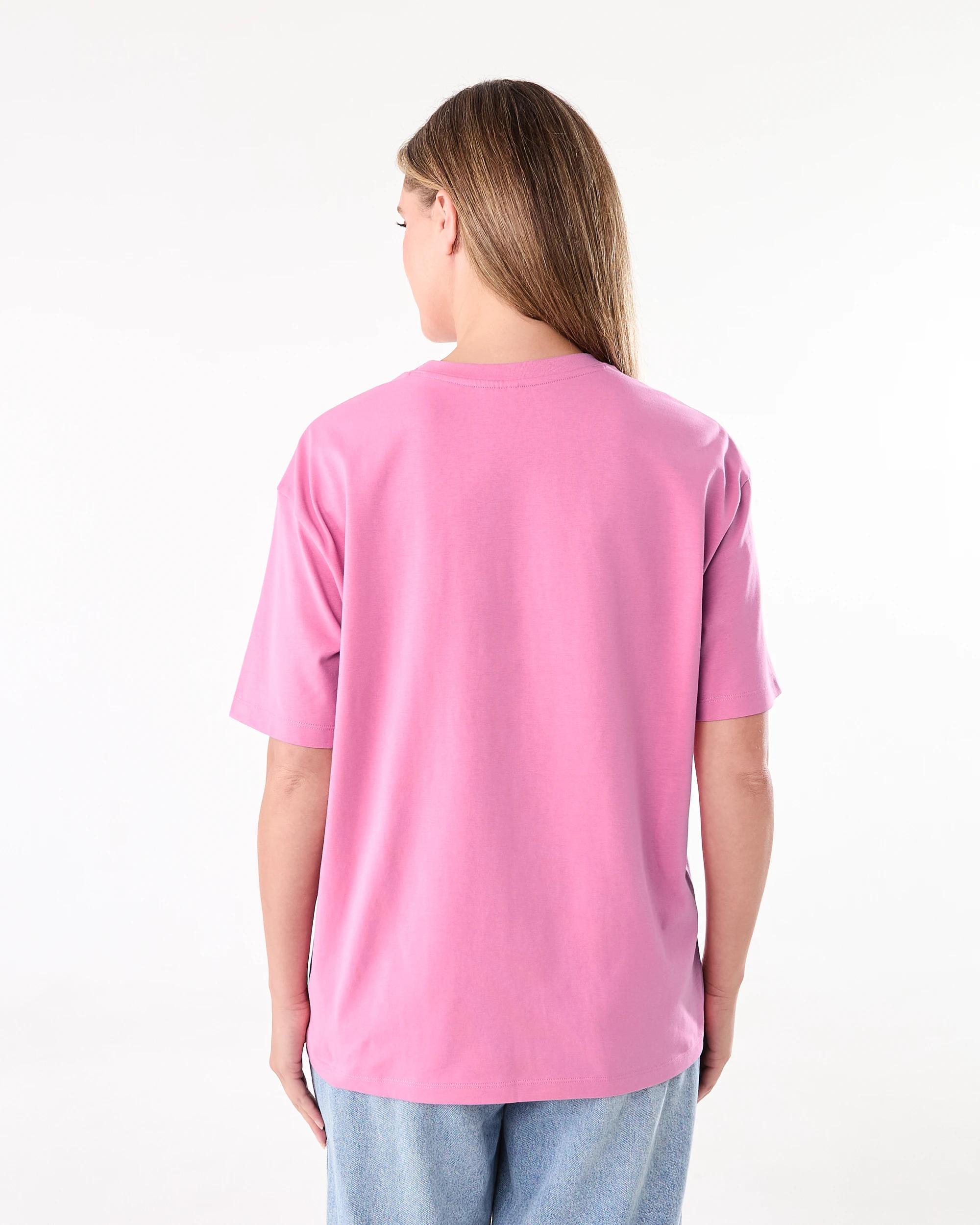 3 Short Sleeve Oversized Boyfriend T-shirt Cash Rose, 3 of 6