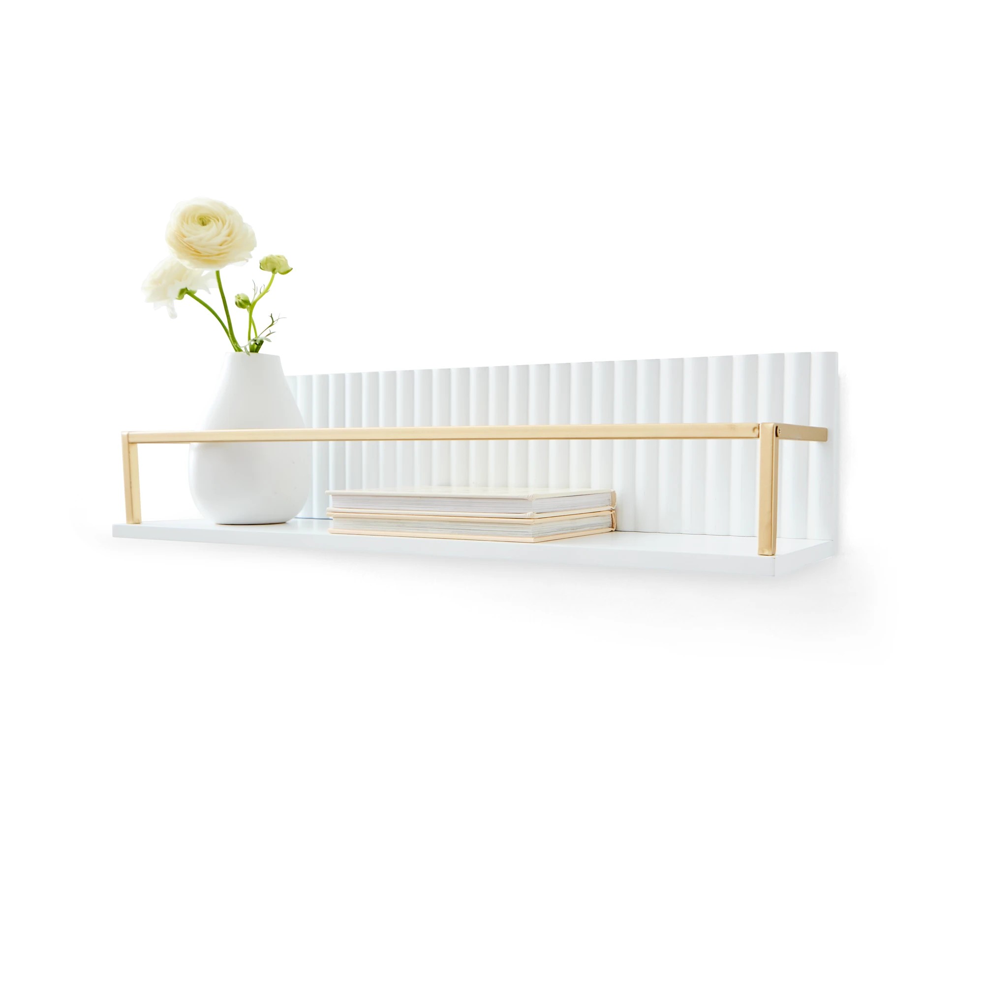 1 Linear Gold Look Wall Shelf, 1 of 5