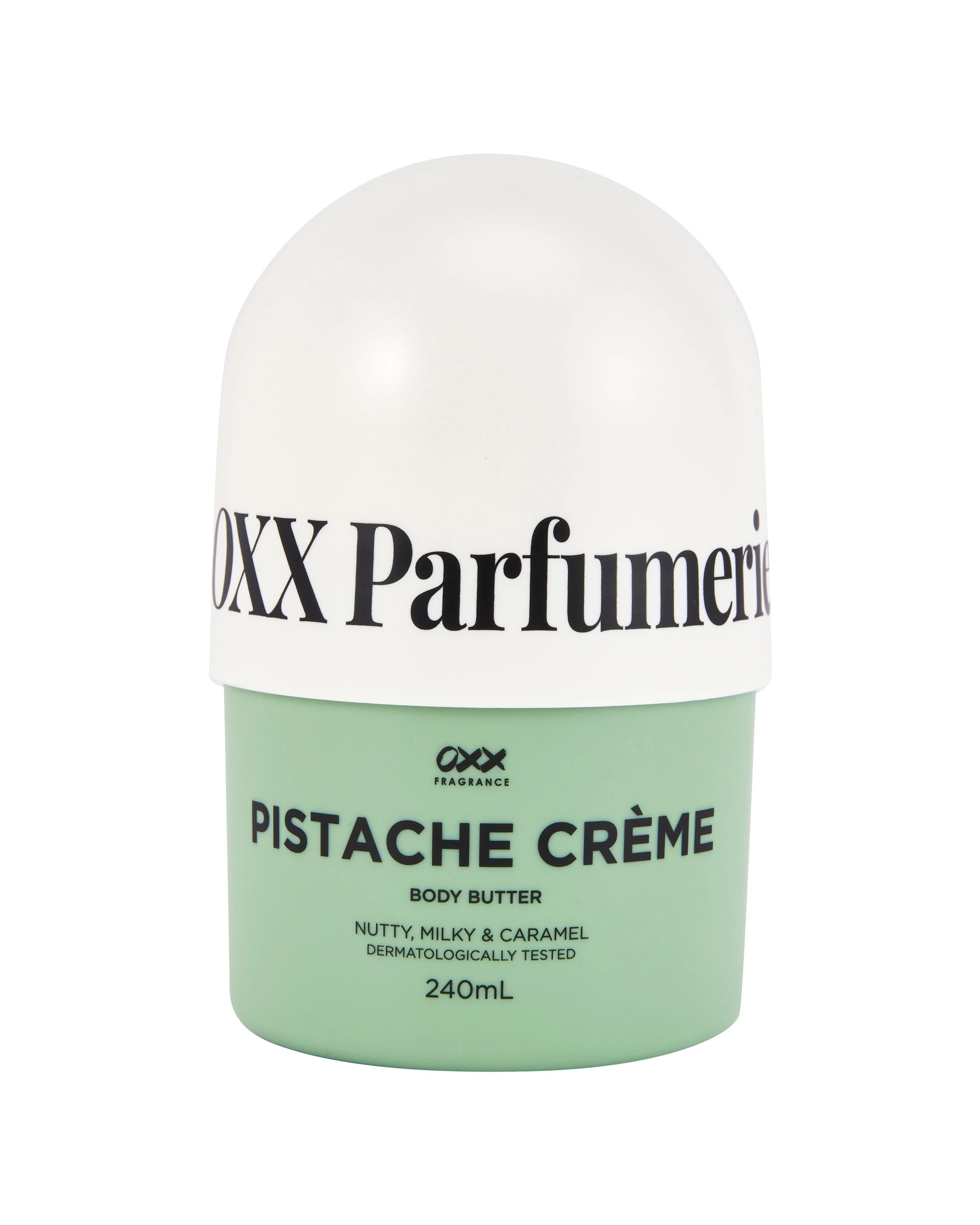 1 OXX Fragrance Pistache Creme Body Butter 240ml - Nutty, Milky and Caramel, 1 of 3