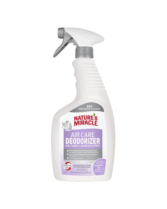 Nature's Miracle Air Care Deodorizer Air Fabric And Surface Spray - Lavender & Vanilla Scent 709 Ml