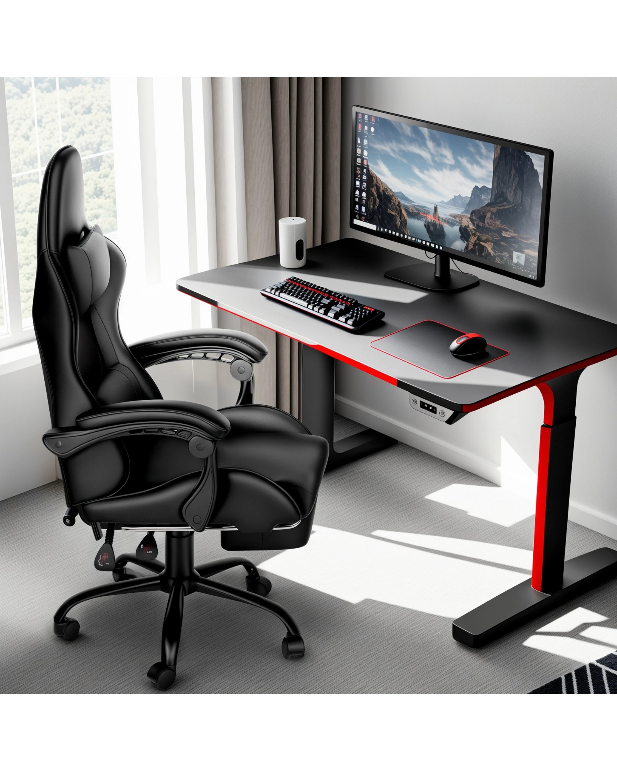 8 Advwin Gaming Chair Massage Lumbar Cushion - Black, 8 of 8