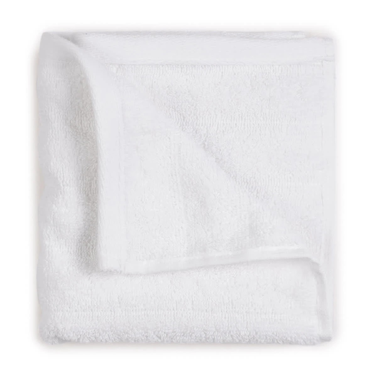 1 Thick Ribbed Australian Cotton Face Washer - White, 1 of 5