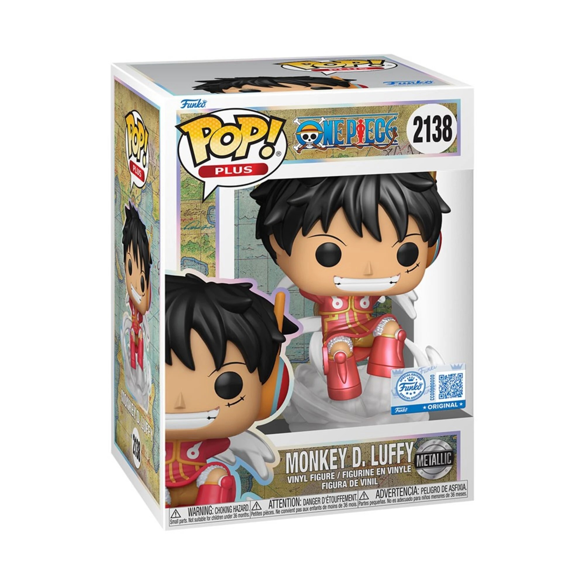 2 One Piece - Monkey D. Luffy (Egghead ver.) Metallic Pop! Vinyl Figure, 2 of 2