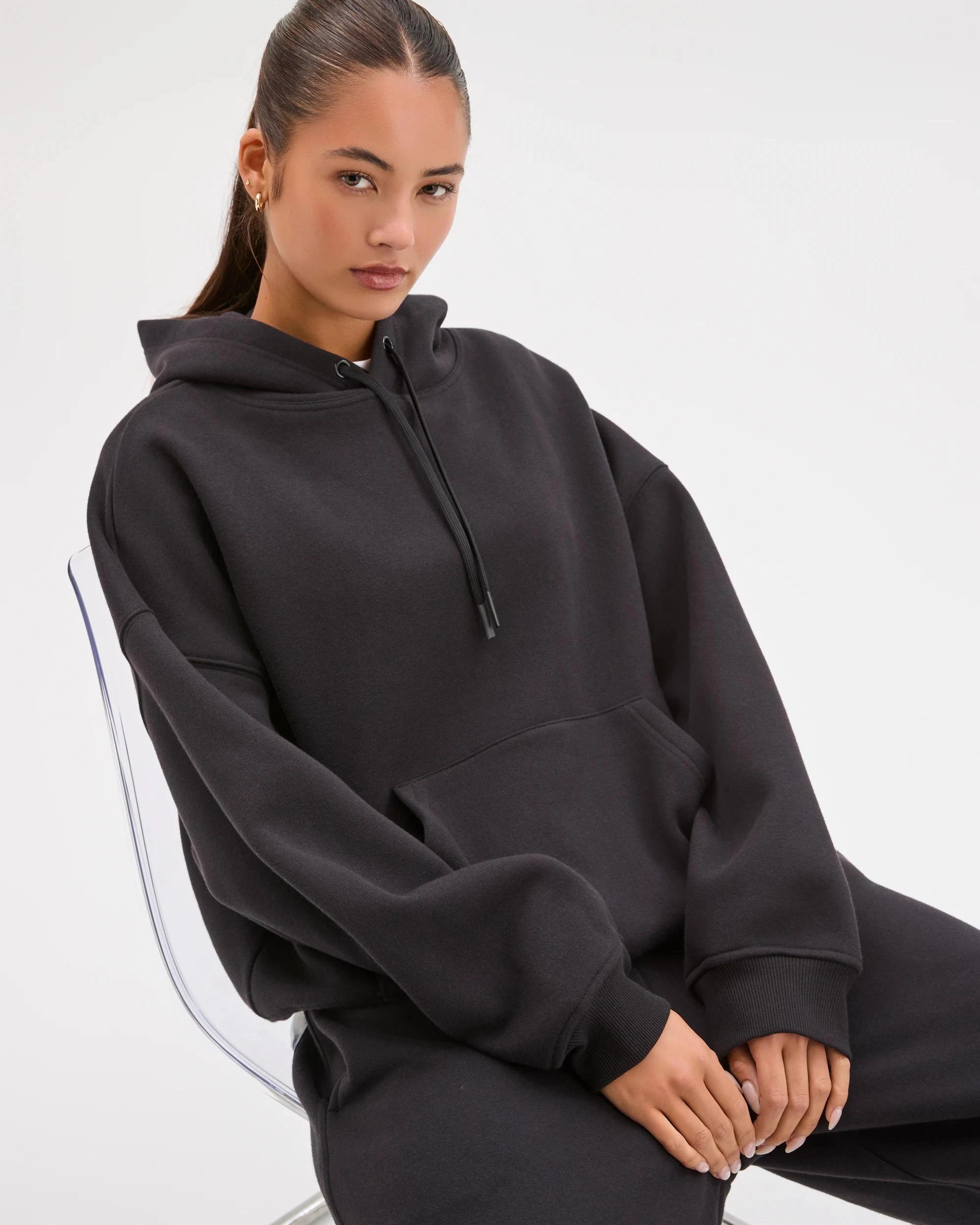 1 Lily Loves Australian Cotton Blend Hoodie BLACK, 1 of 7