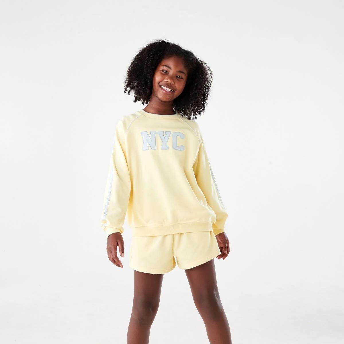 1 French Terry Crew Sweatshirt NYC LEAGUE BUTTERCREAM, 1 of 7
