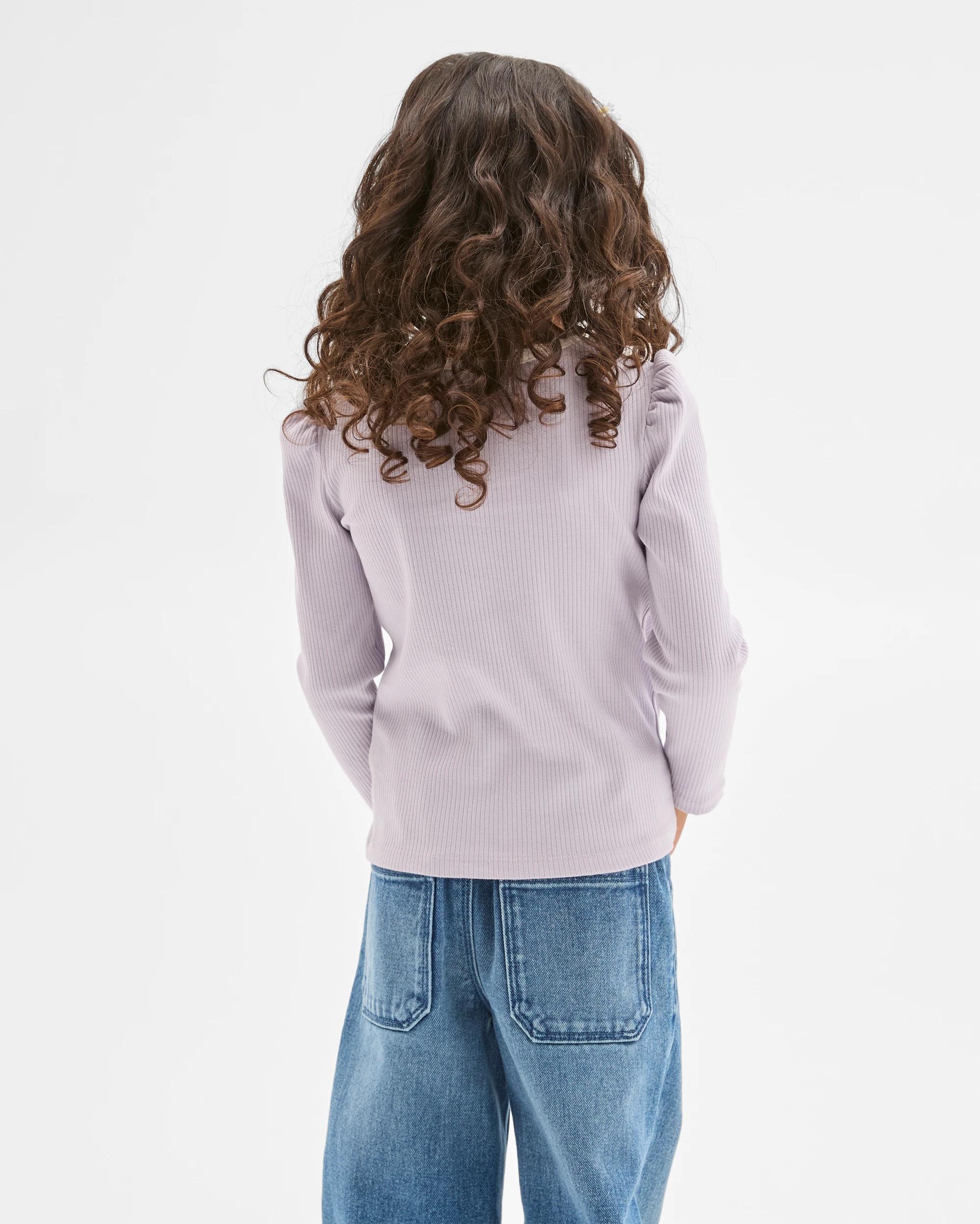 4 Target Kids Australian Cotton Blend Long Sleeve Rib T-Shirt PURPLE BOW, 4 of 6