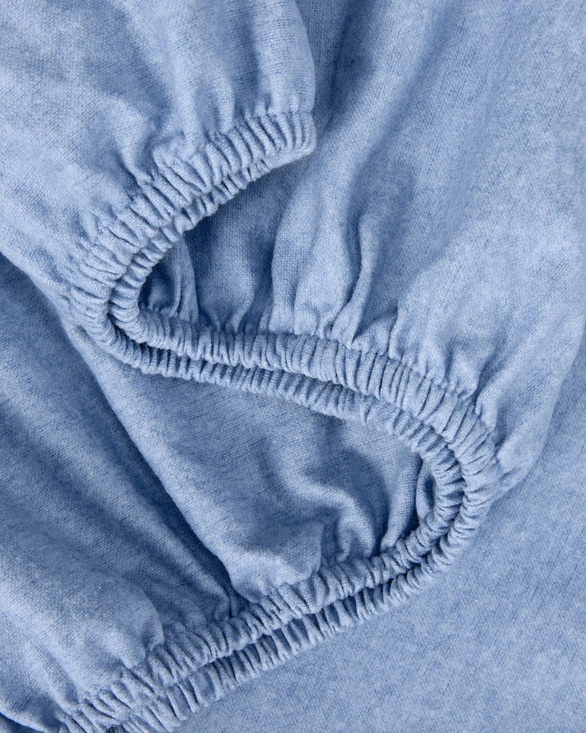 3 Marle Cotton Flannelette Sheet Set - Double Bed, Blue, 3 of 7