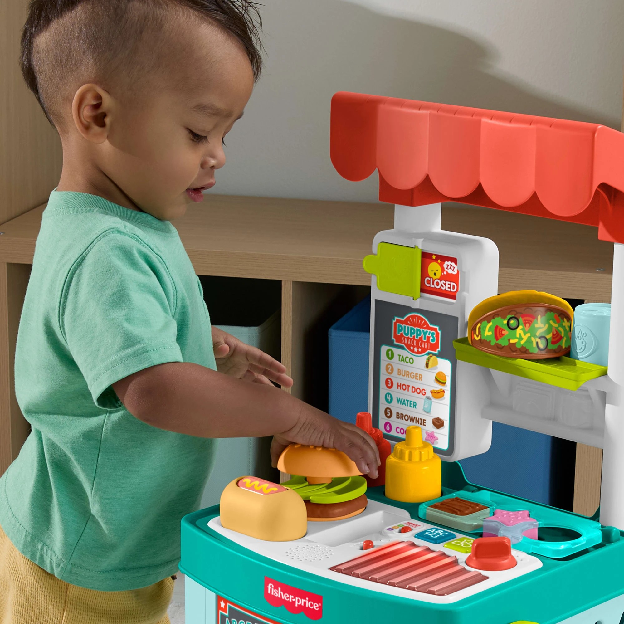 6 Fisher-Price Laugh & Learn 4-in-1 Snack Cart Walker Baby & Toddler Learning Toy, 6 of 7