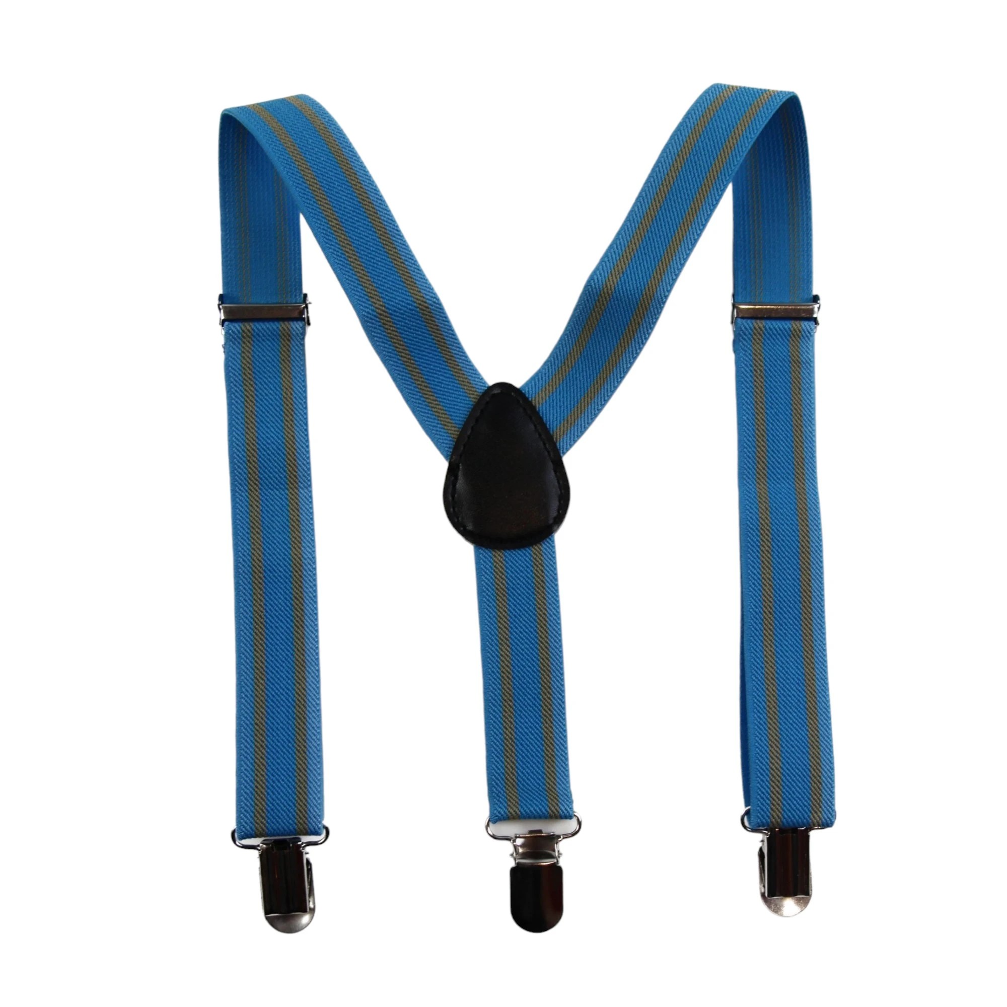 5 Zasel Boys Adjustable Light Blue & Latte Patterned Suspenders - Multi - Multi, 5 of 5