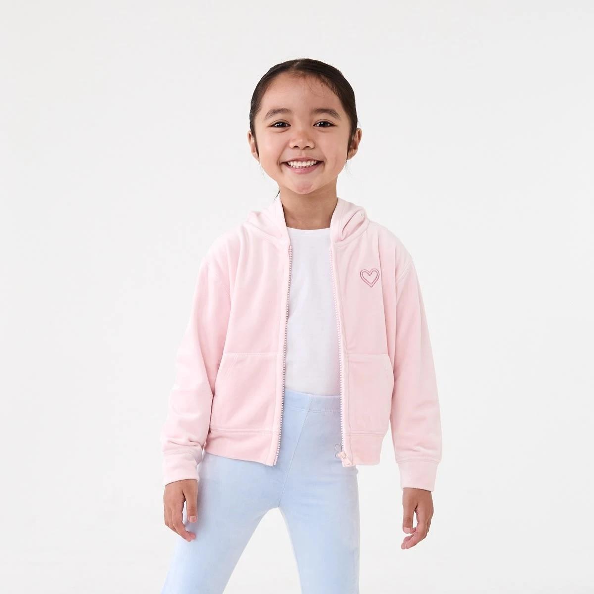 1 Velour Zip Through Sweatshirt Heart, 1 of 10