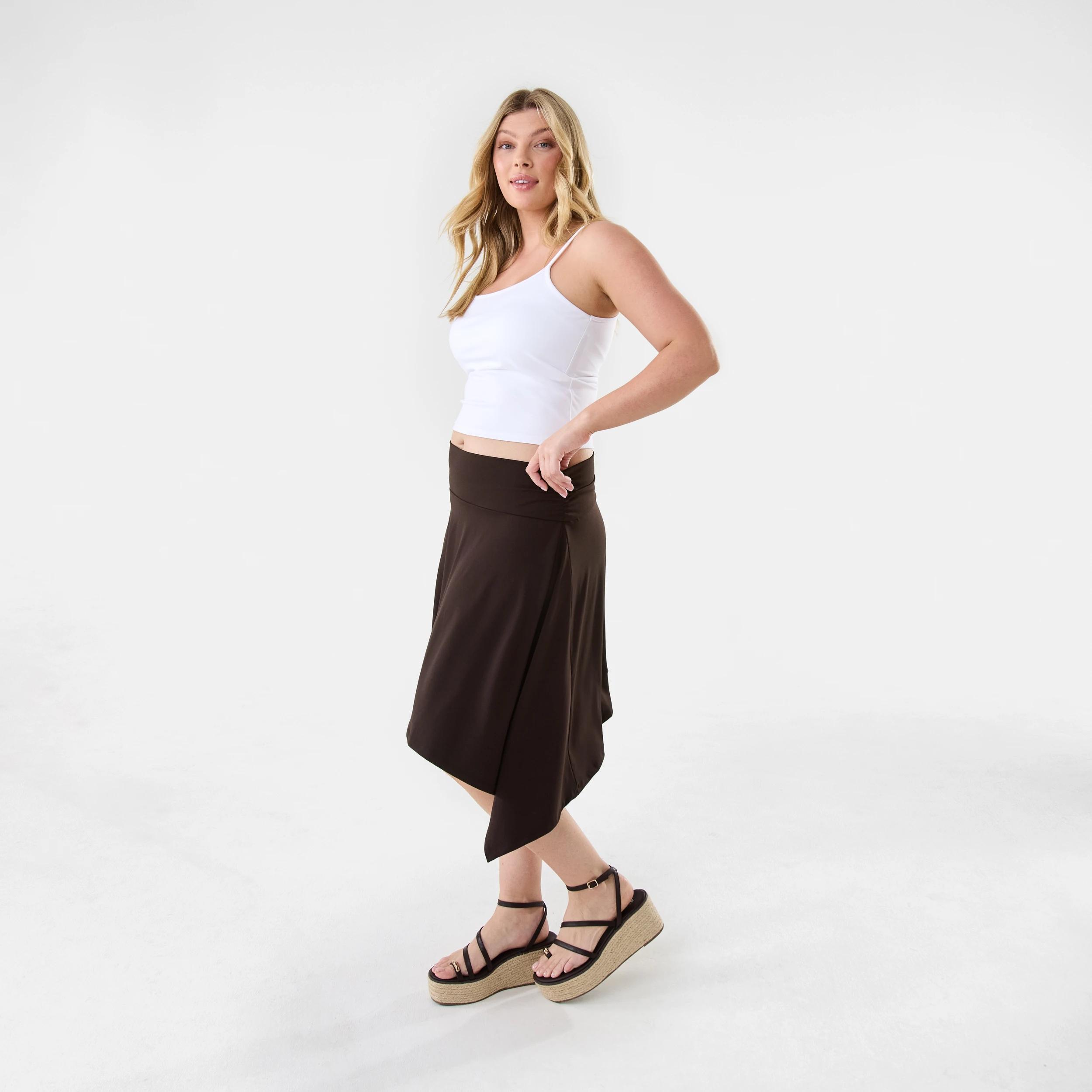 3 Hanky Hem Skirt Choc Plum, 3 of 6