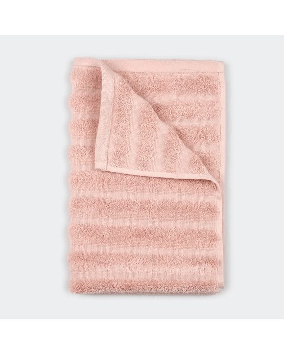 Thick Ribbed Cotton Hand Towel - Pink