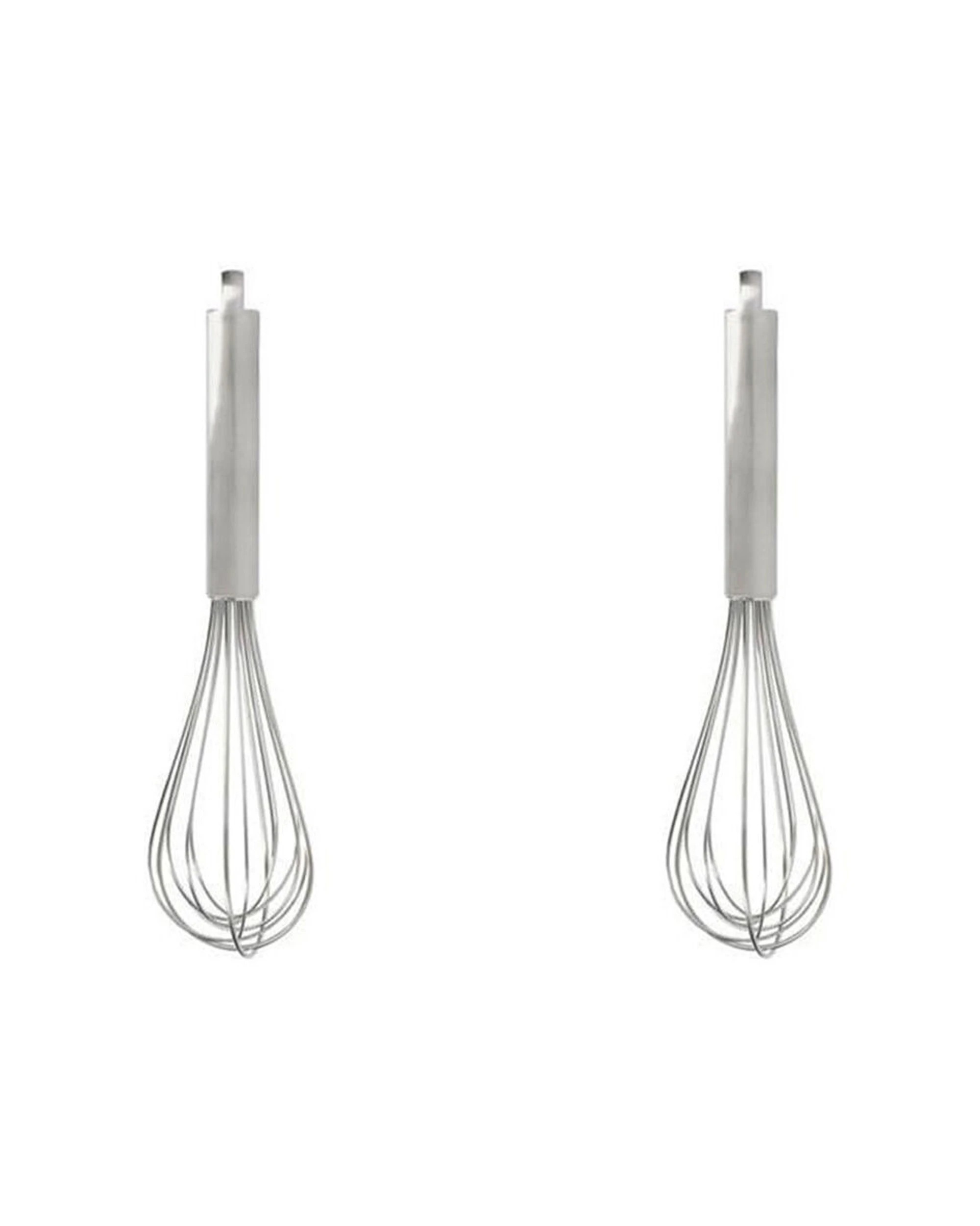 1 KitchenAid 2PK Premium Stainless Steel Balloon Cooking Whisk 34cm Durable Utensil - Silver, 1 of 6