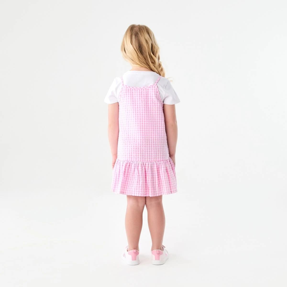7 2 Piece Dress Set PINK WHITE CHECK, 7 of 7