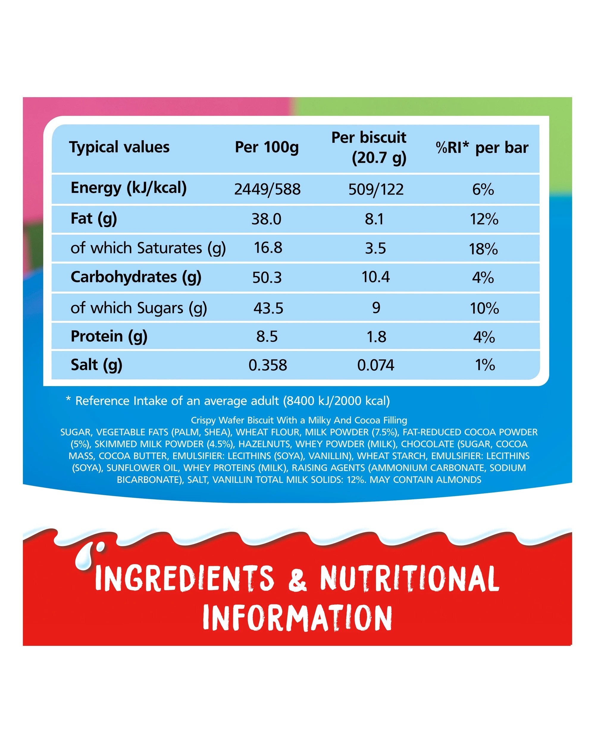 2 5 Pack Kinder Happy Hippo Cocoa Biscuit 103.5g, 2 of 6