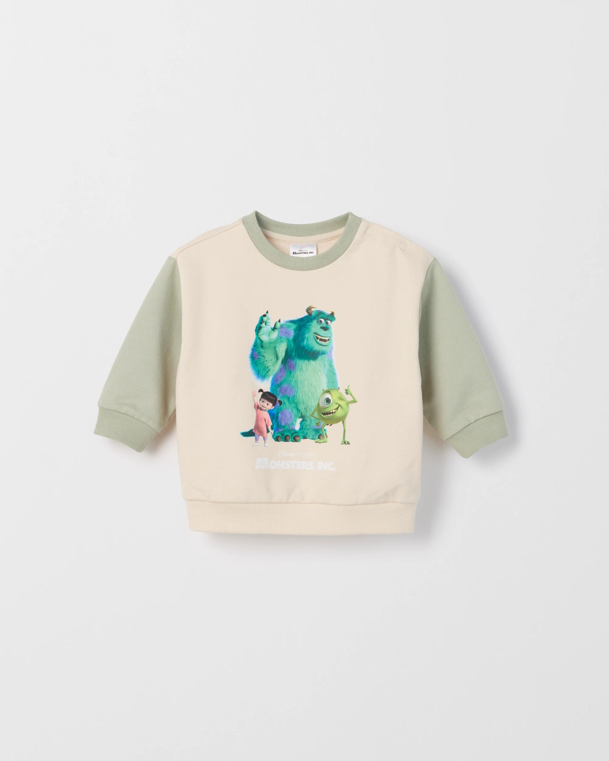 3 Baby Disney Pixar Toy Story Organic Cotton Fleece Jumper MONSTERS, 3 of 4