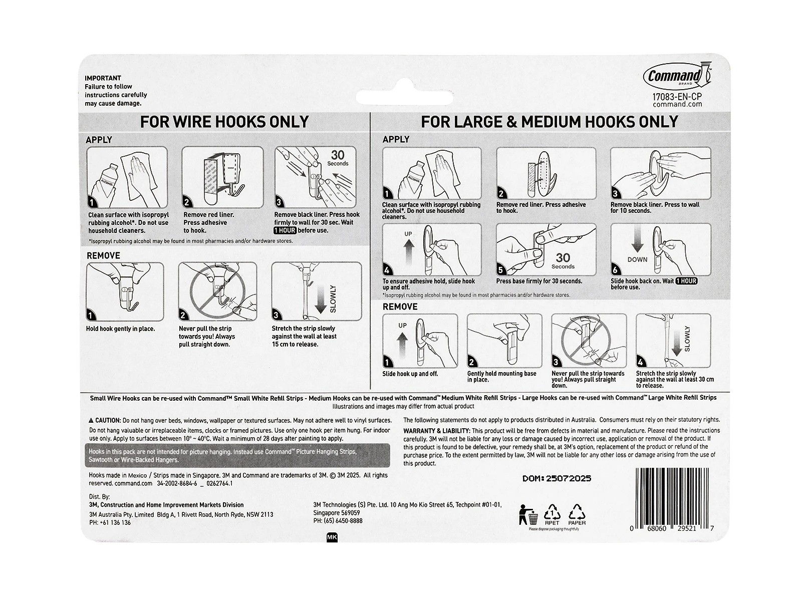 2 3M Command Coloured Hooks Mixed Pack - Candied Plum, 2 of 2