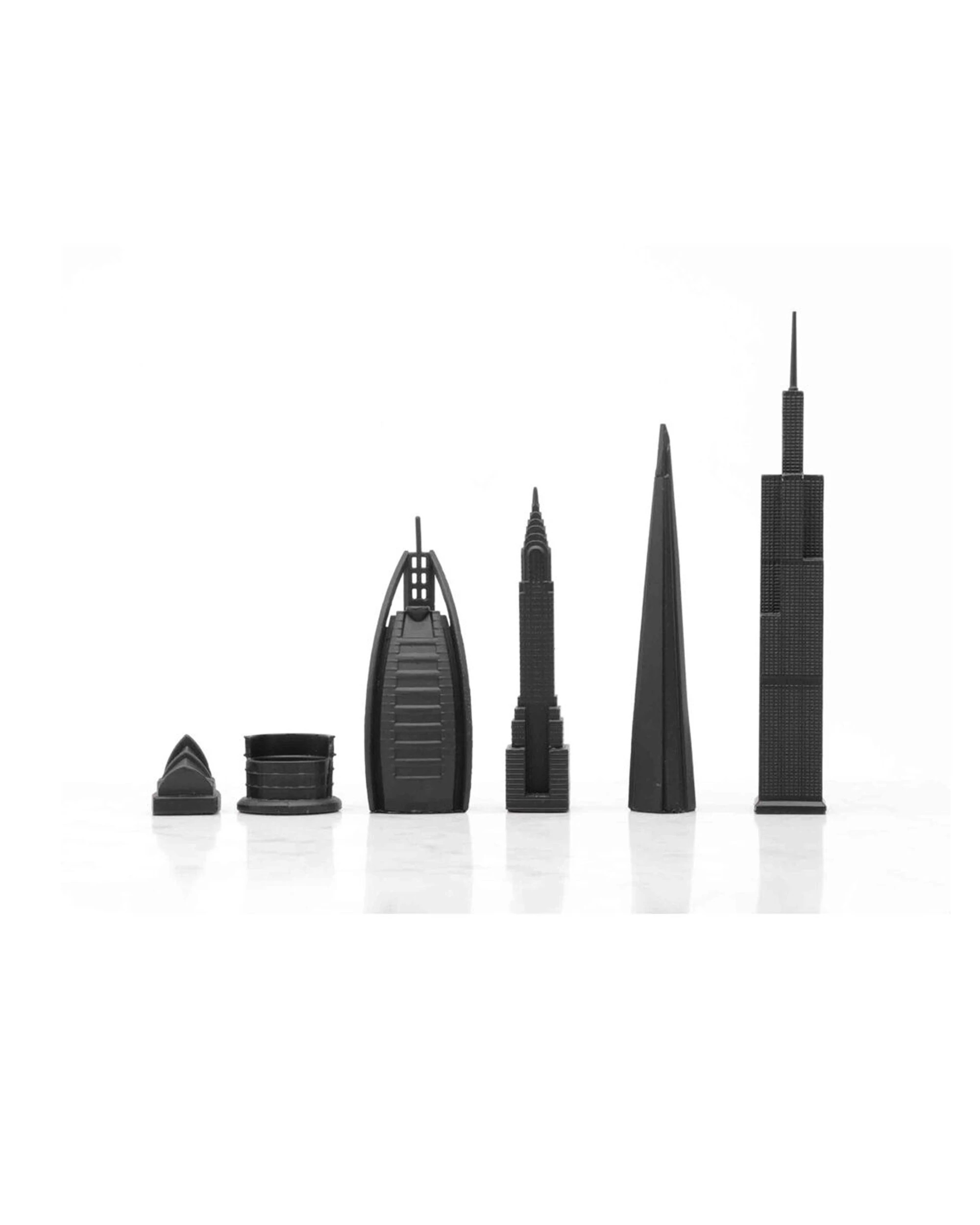 3 Skyline Chess 33pc World Icons Edition Wood Grid Board Chess Set - Multi, 3 of 5