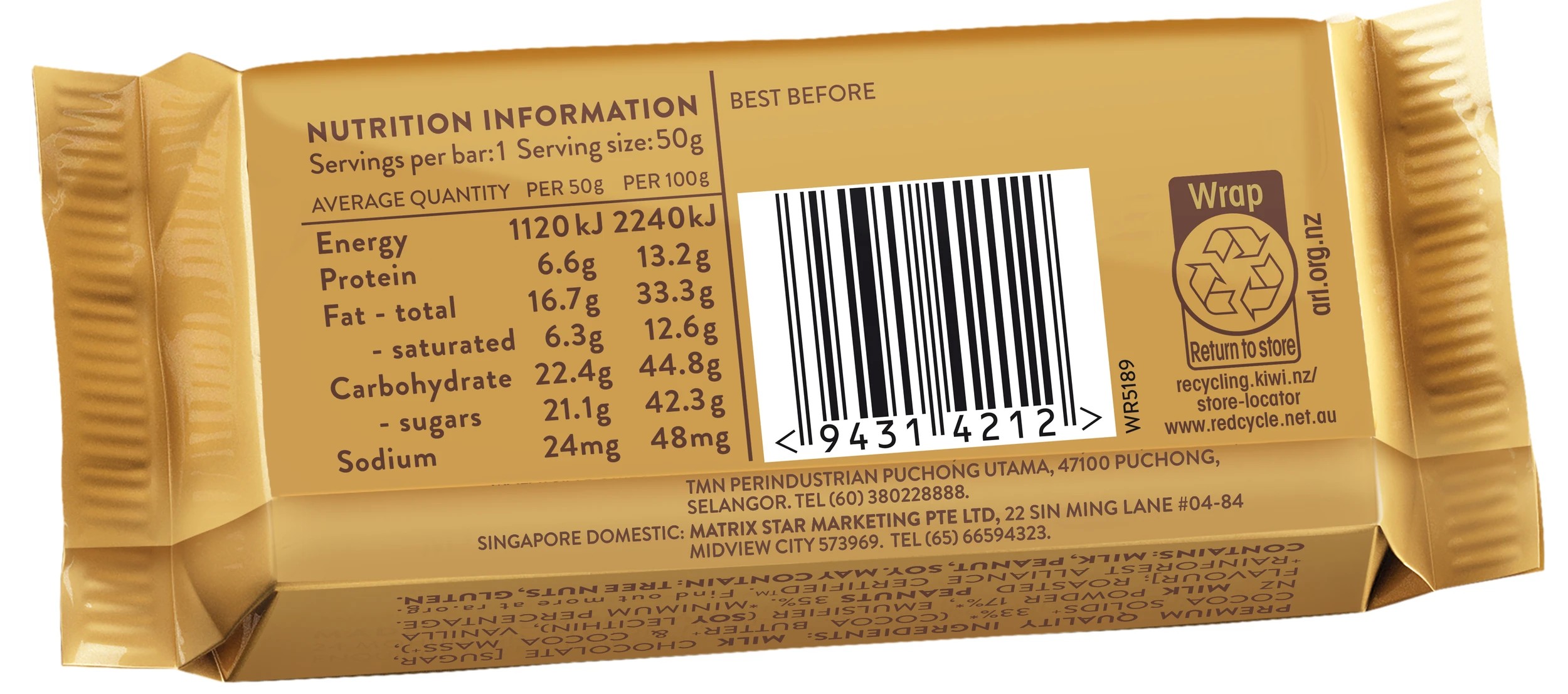 2 Whittaker's Hokey Pokey Crunch Milk Chocolate Bar 50g, 2 of 3