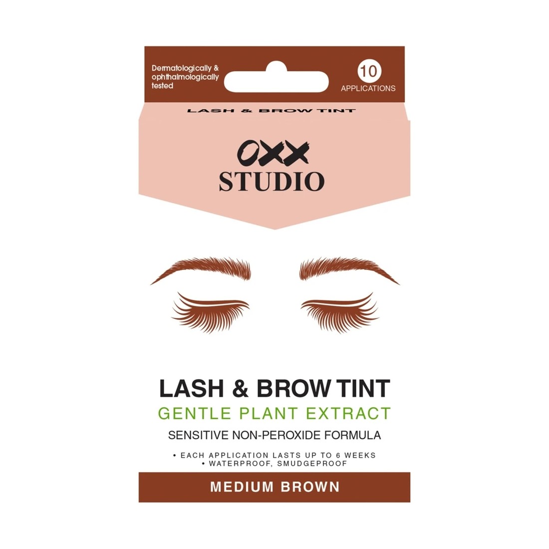 1 OXX Studio Lash & Brow Tint - Medium Brown, 1 of 2