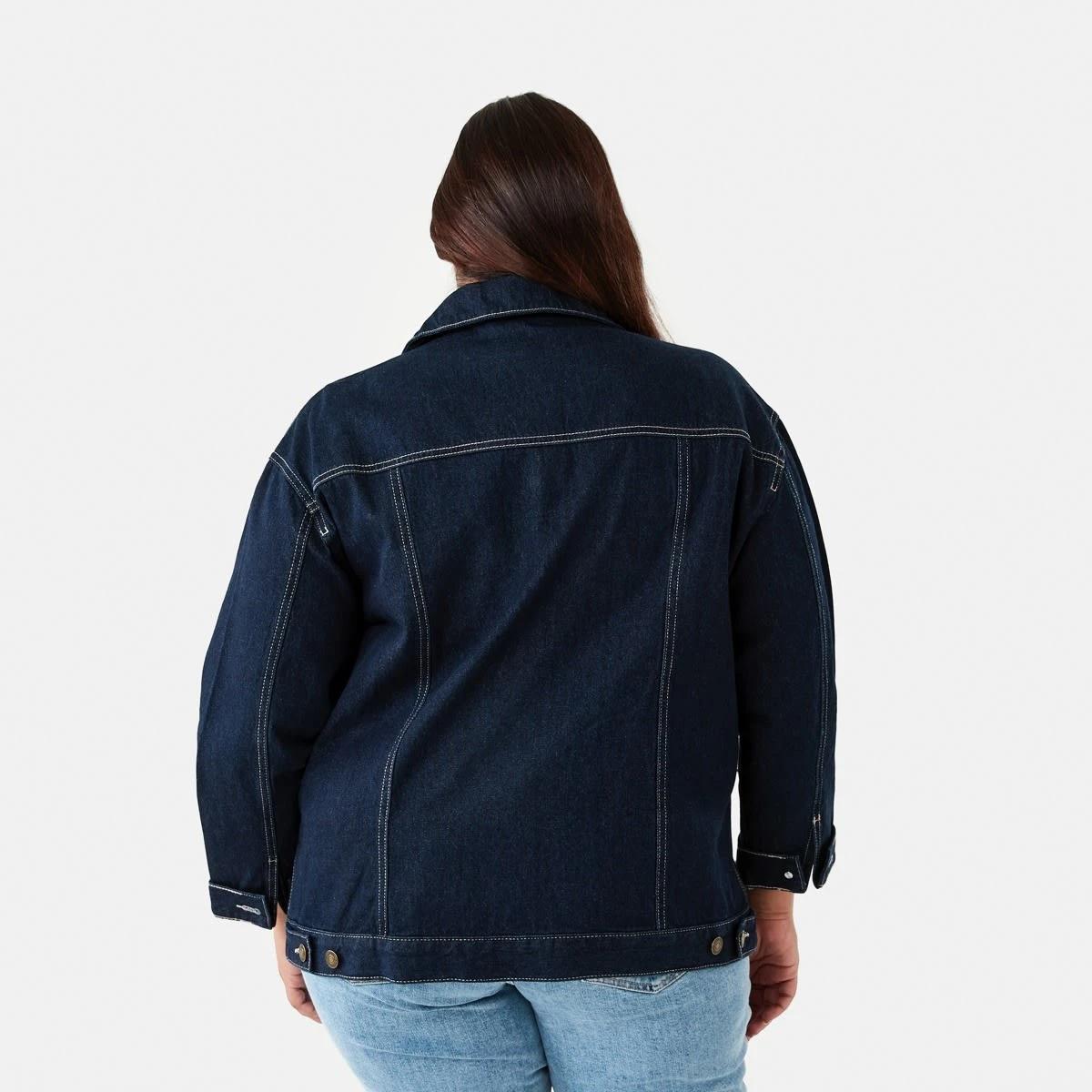 3 Curve Denim Jacket Mid Wash, 3 of 8