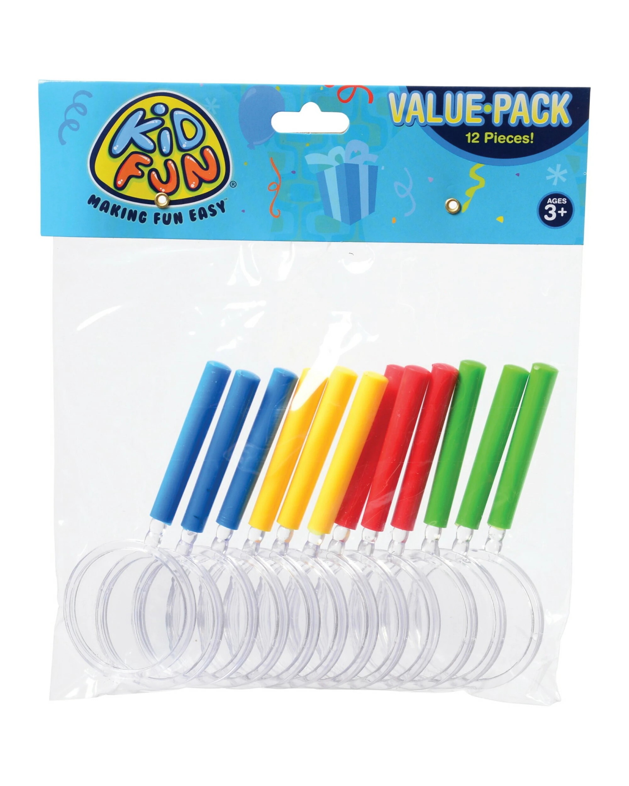 2 Partyrama Plastic Coloured Magnifying Glasses Pack of 12, 2 of 2
