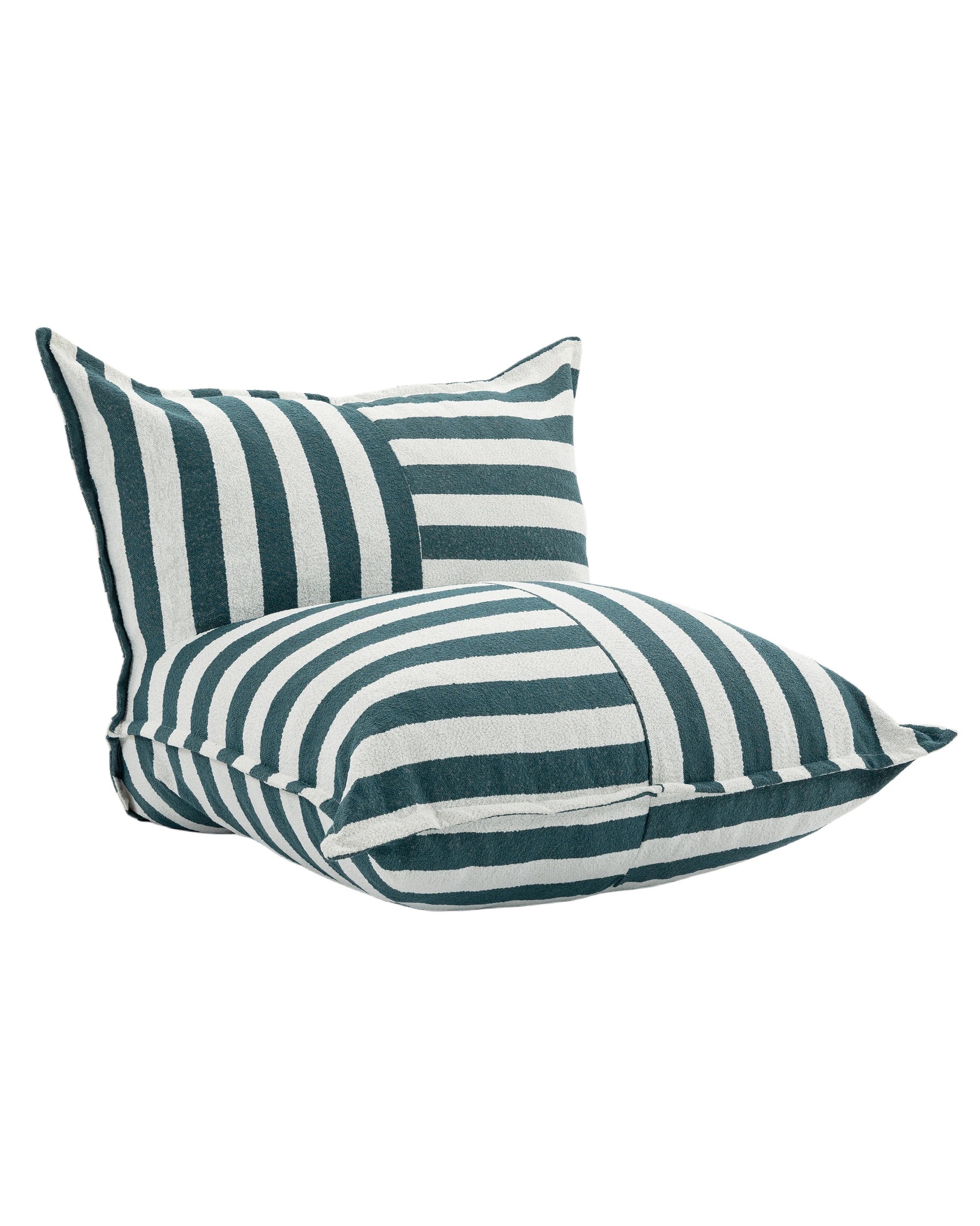 1 IHOMDEC L-Shape Outdoor Boucle Compression Sofa Green&White - Green, 1 of 9